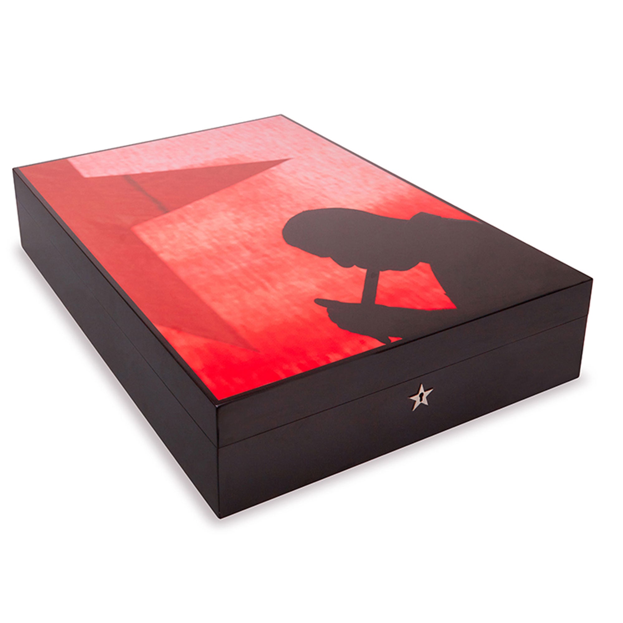 Personalized Cigar Humidor - Engraved Louis Vuitton Flower Logo
