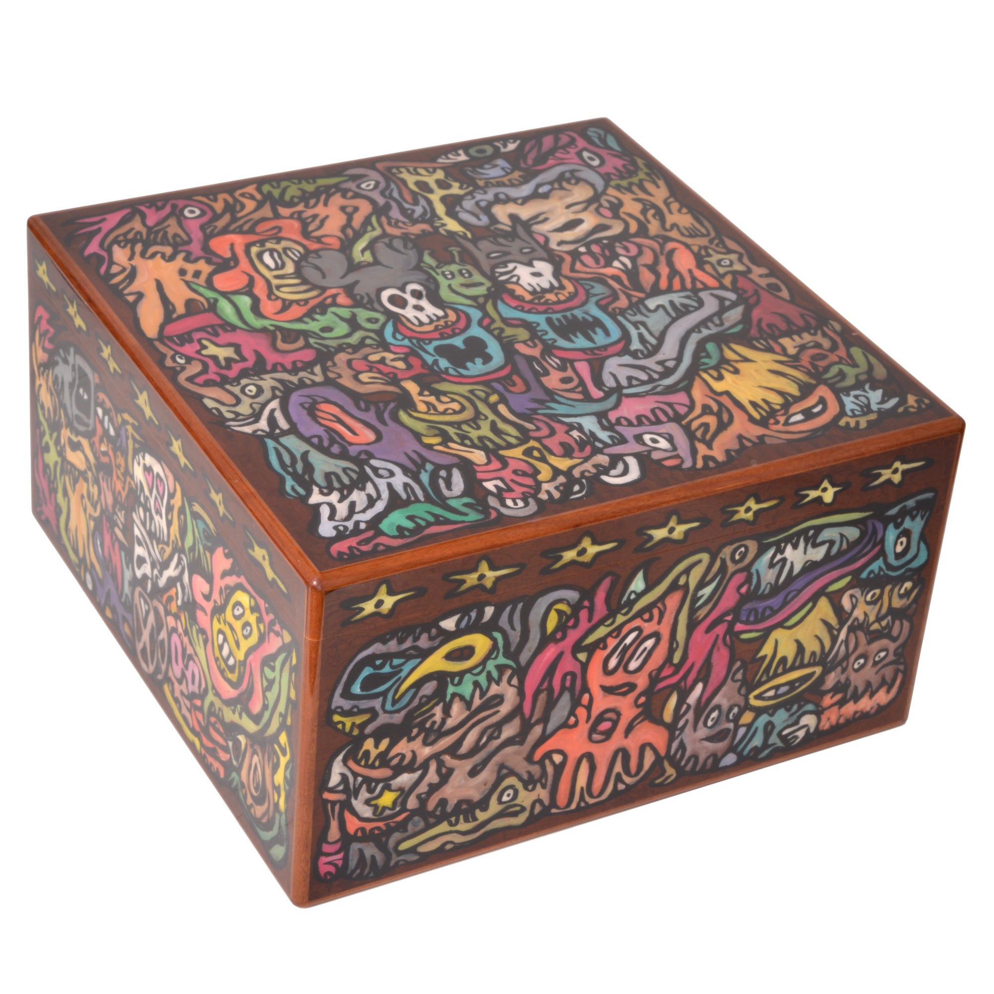 200 cigars humidor "Mickey vs Batman" by the artist Fabien Verschaere