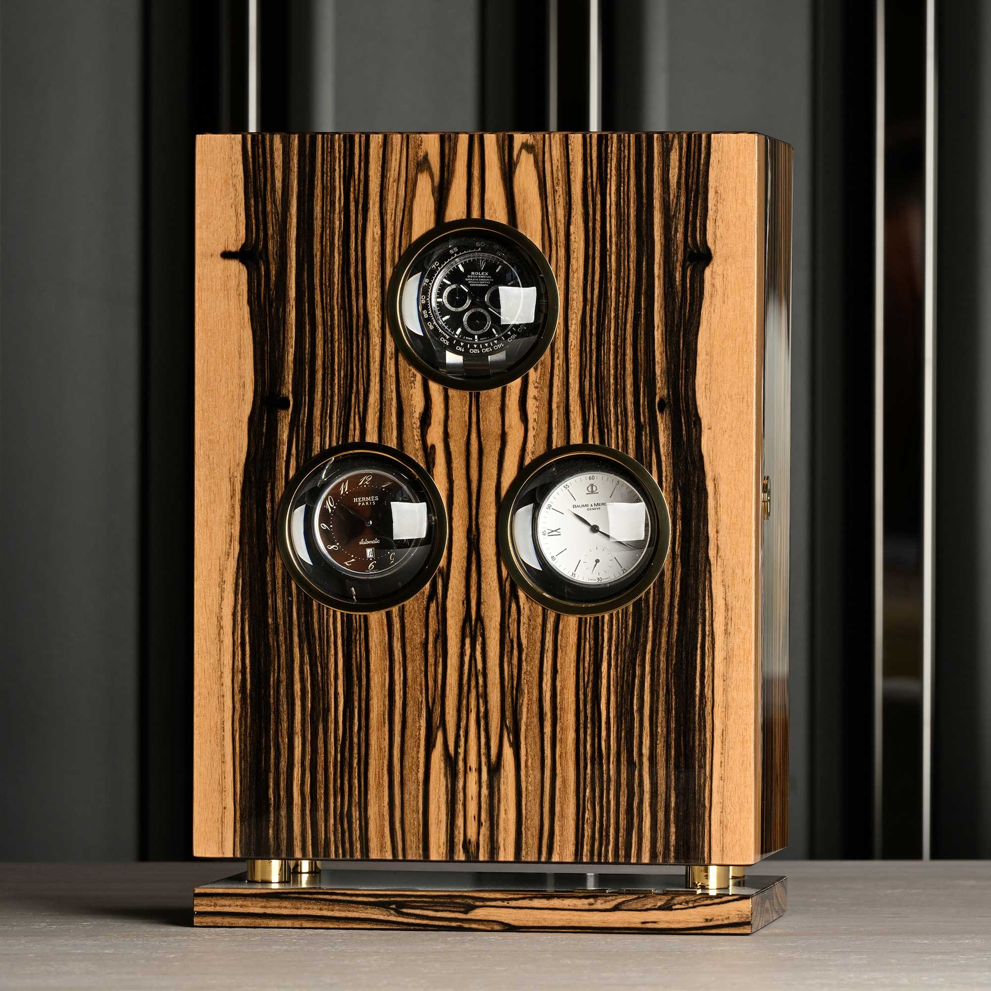 "Ebène Royal" - Remontoir 3 montres