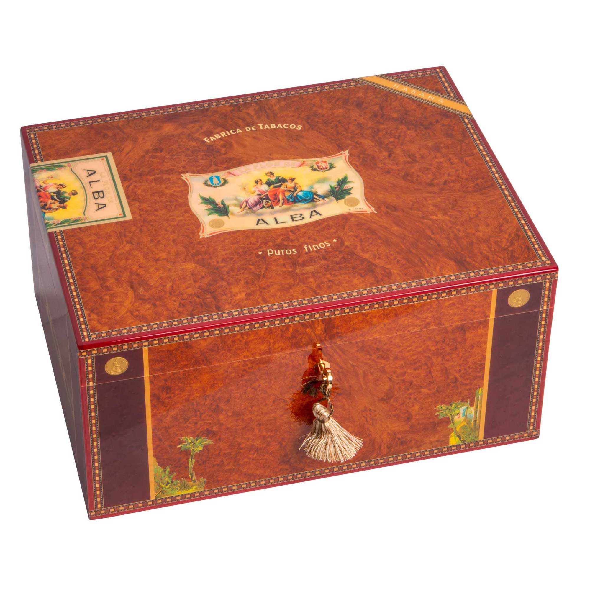 "Flor de Alba" - Coffret pour 36 Montres - Loupe d'amboine