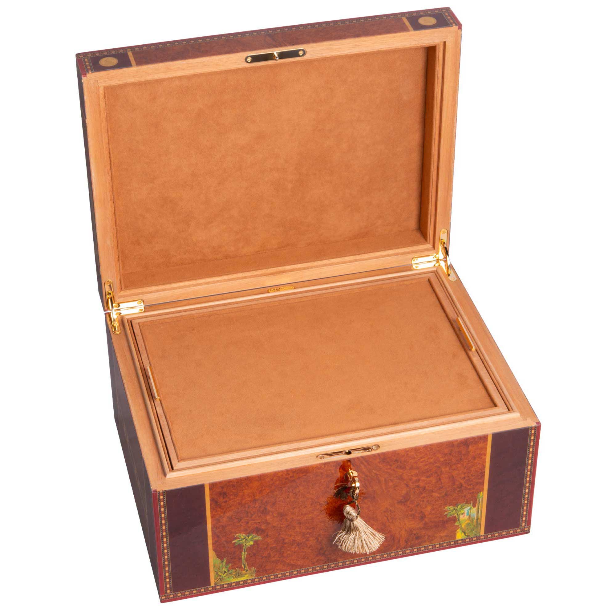 "Flor de Alba" - Coffret pour 36 Montres - Loupe d'amboine