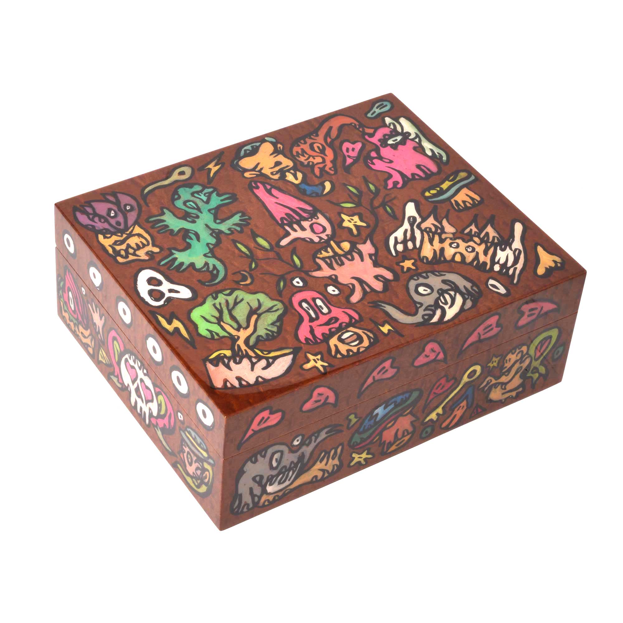 75 cigars humidor “Pinocchio” by the artist Fabien Verschaere