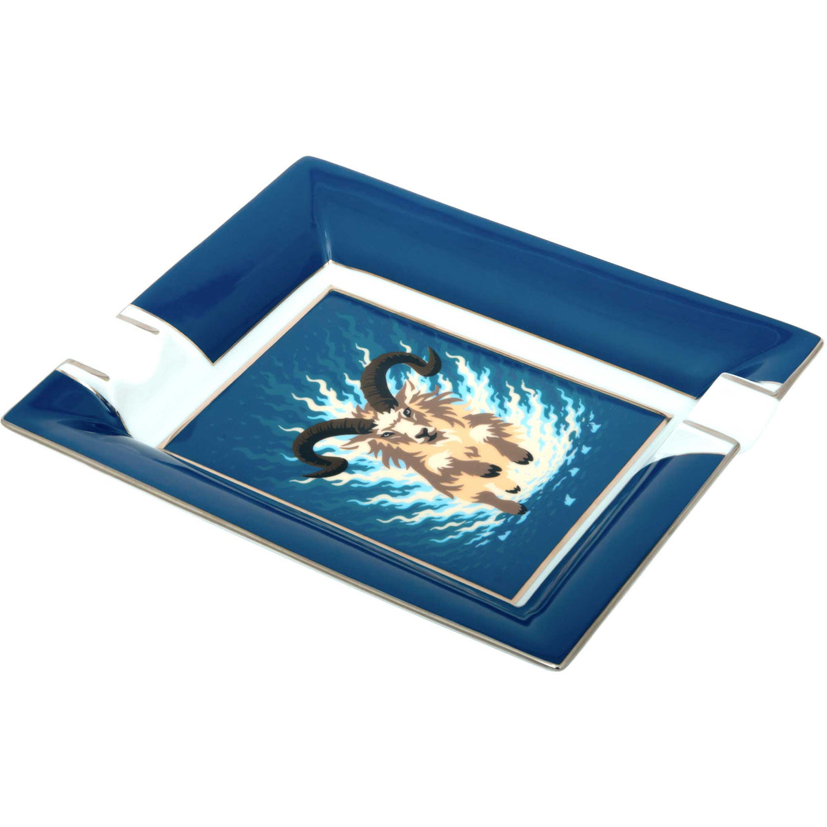 Porcelain Ashtray - "Fire Goat"