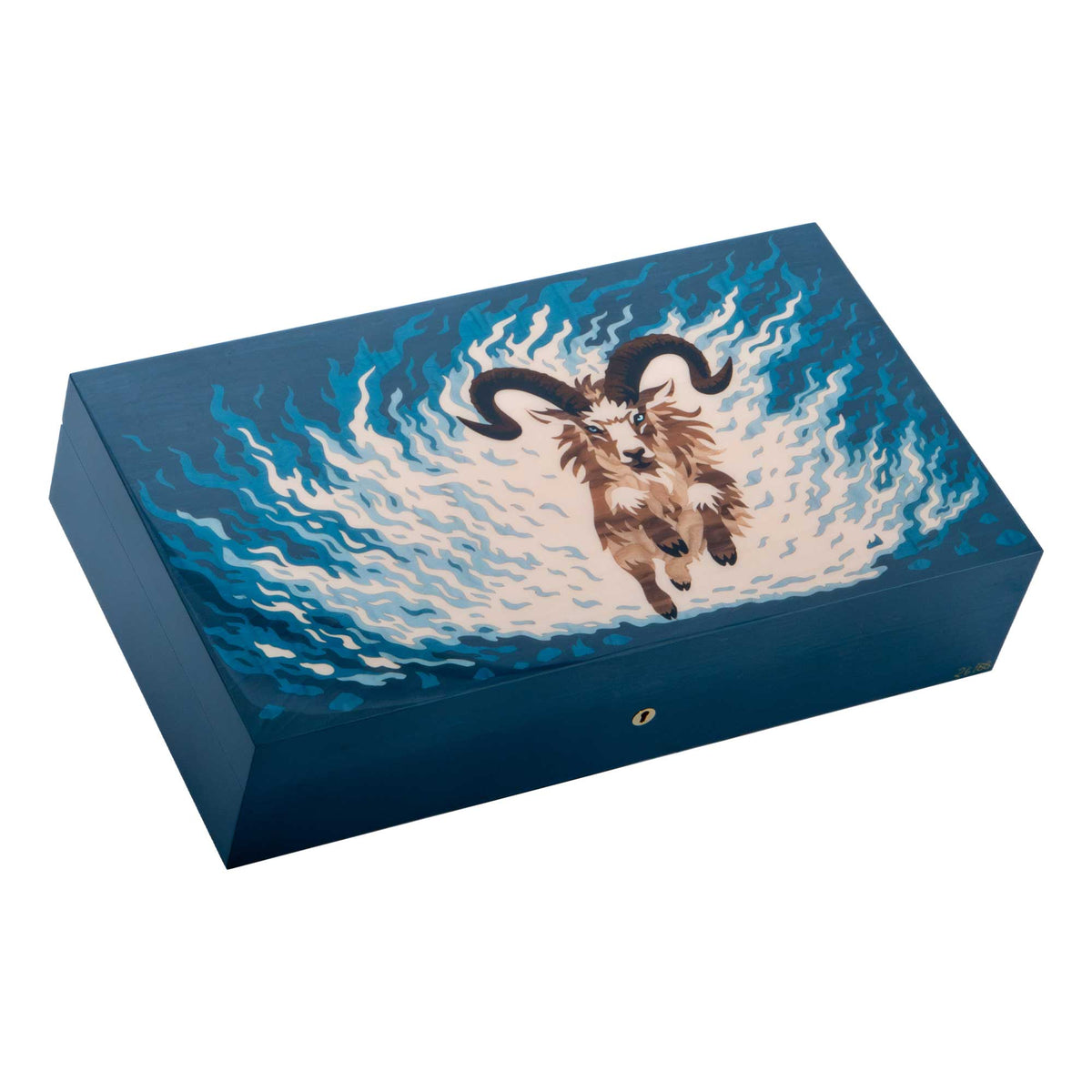 “Fire Goat” Cigar Humidor - 110 Cigars