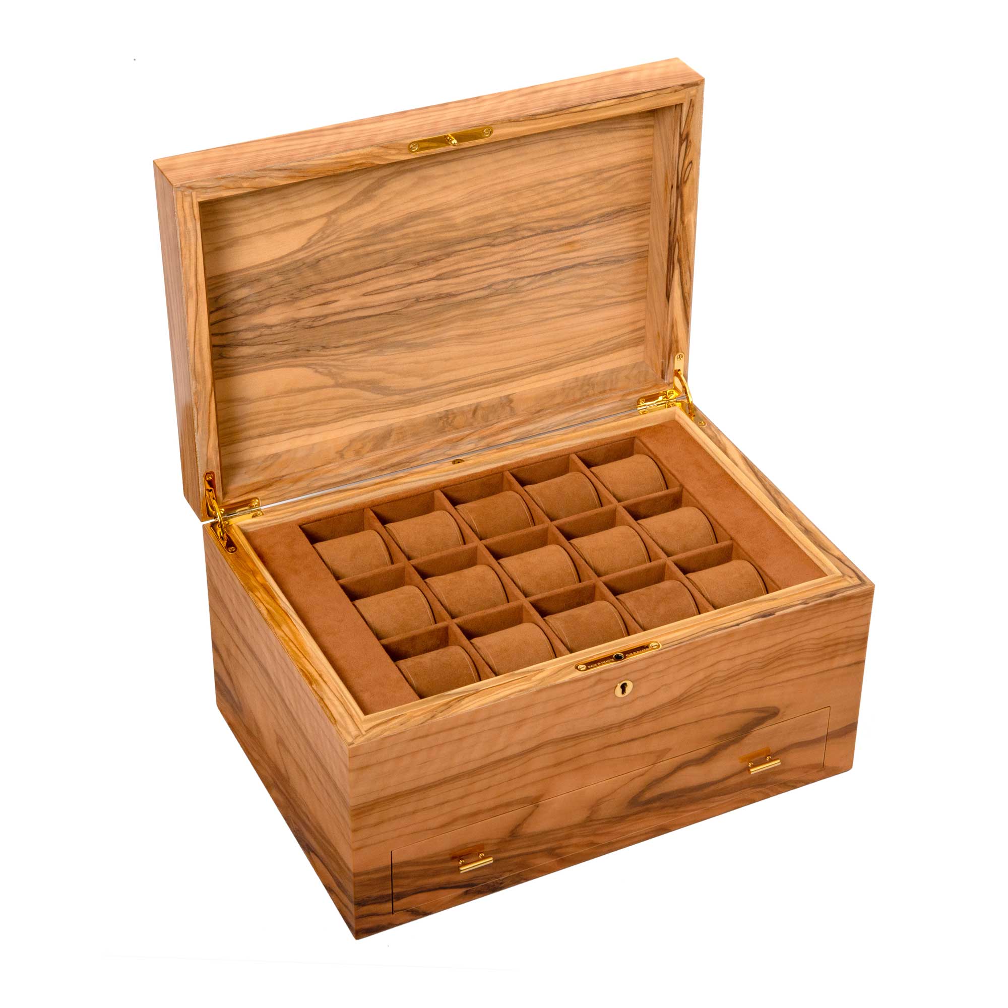 "Bois Classique" - Olivier - Coffrets 15 montres