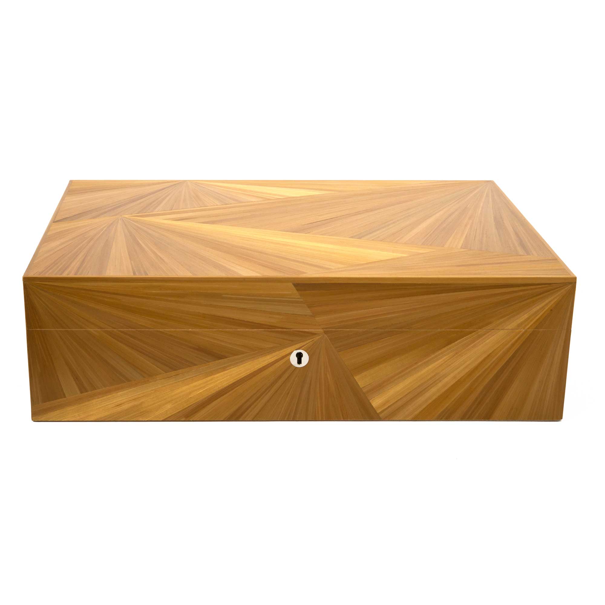 "Marqueterie de paille" - Eventail - Doré - 110 Cigares