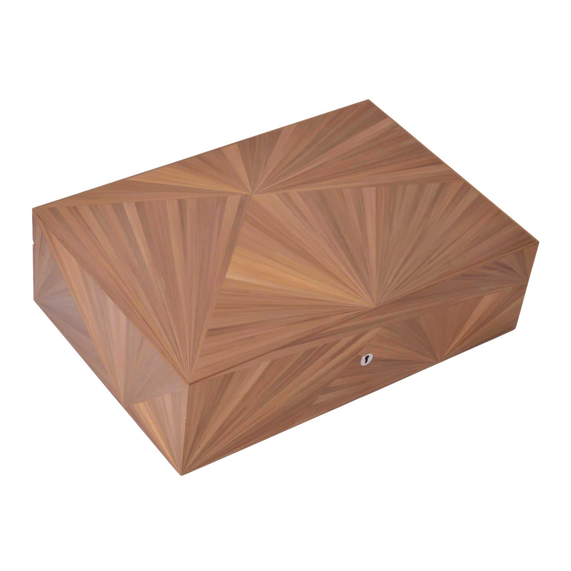 "Marqueterie de paille" - Eventail - Doré - 110 Cigares