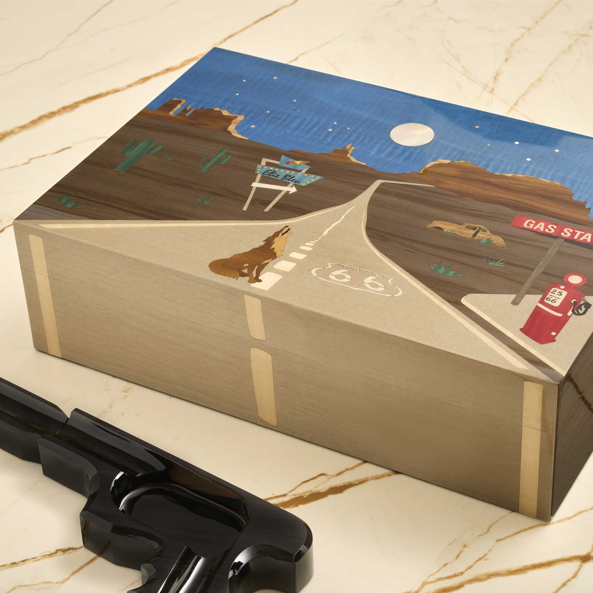Coffret à Cigares “Route 66 – Nuit de pleine Lune” – 110 Cigares