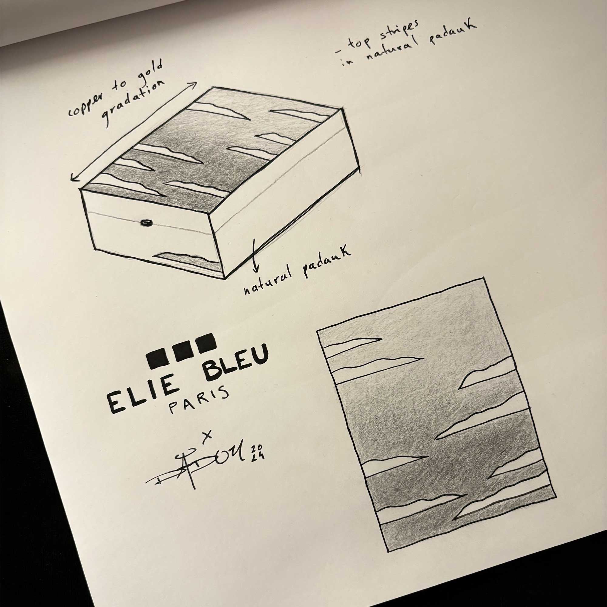 “Ember After Light” Cigar Box by Artist “Dadou” Sandy Perruzza – 75 Cigars