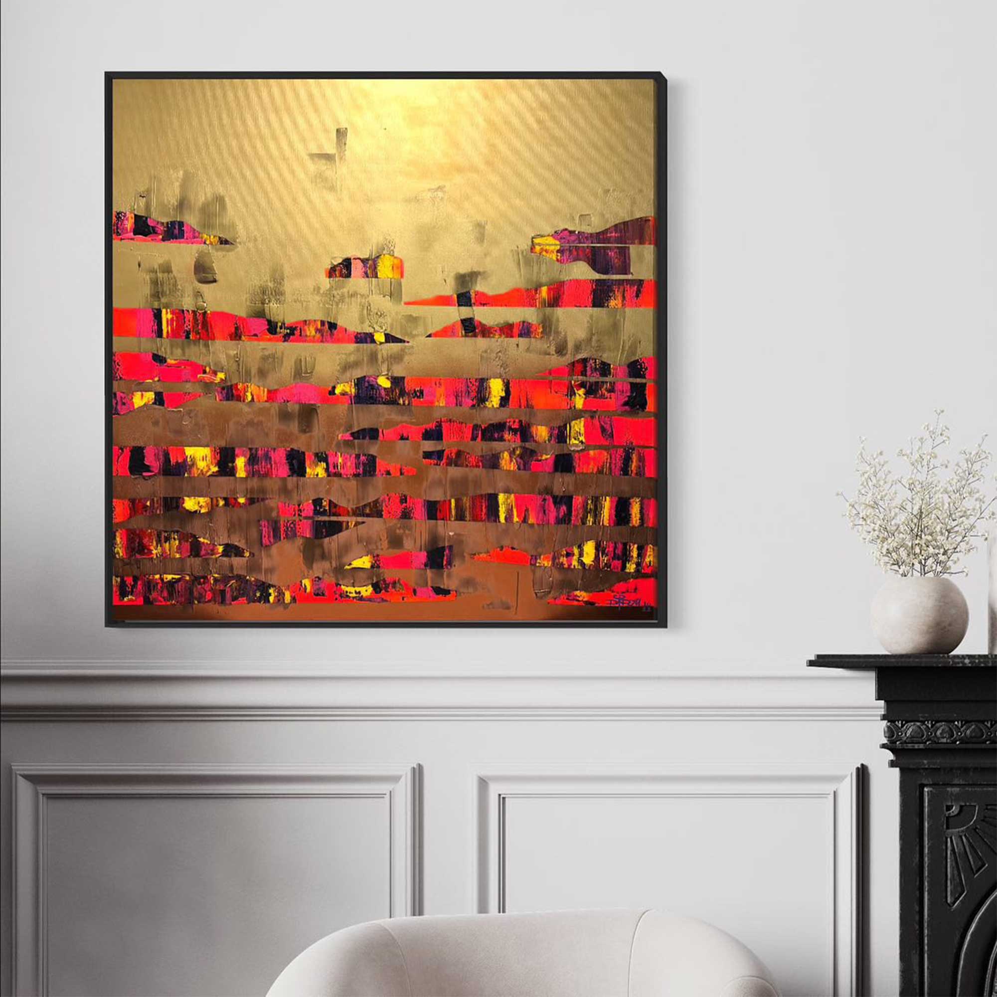 “Ember After Light” Cigar Box by Artist “Dadou” Sandy Perruzza – 75 Cigars
