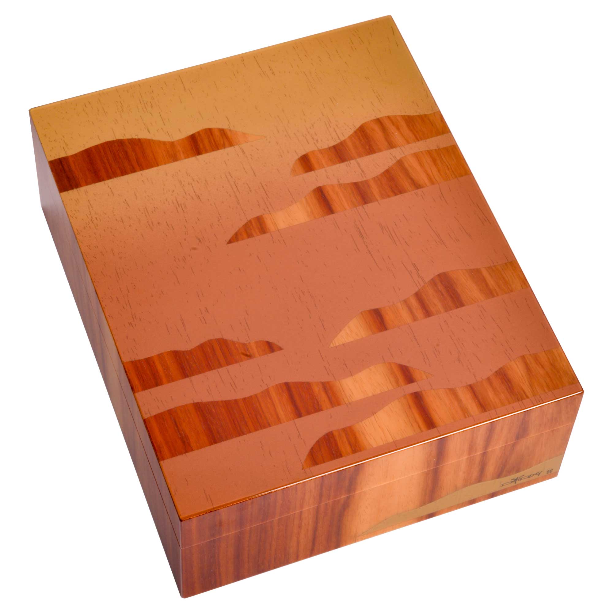 “Ember After Light” Cigar Box by Artist “Dadou” Sandy Perruzza – 75 Cigars