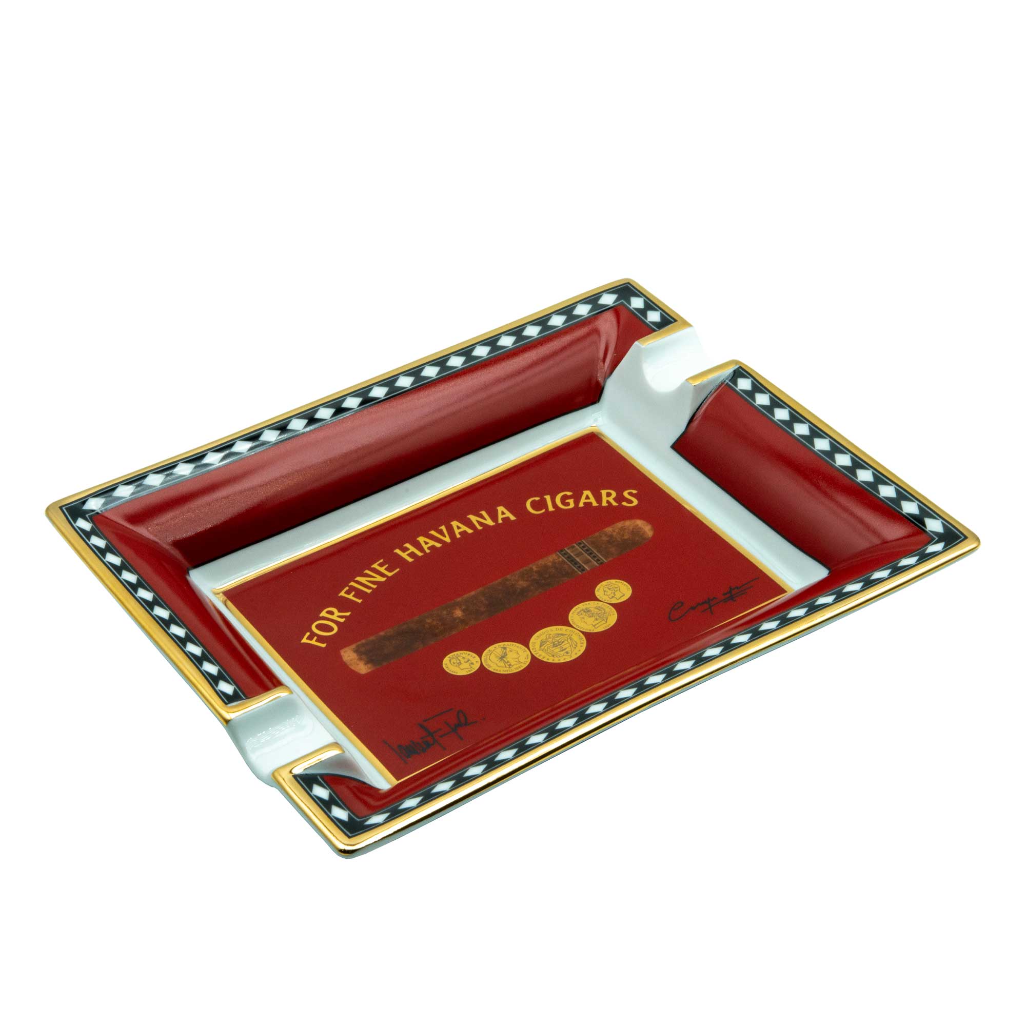 "Médaille" - Cendrier en Porcelaine