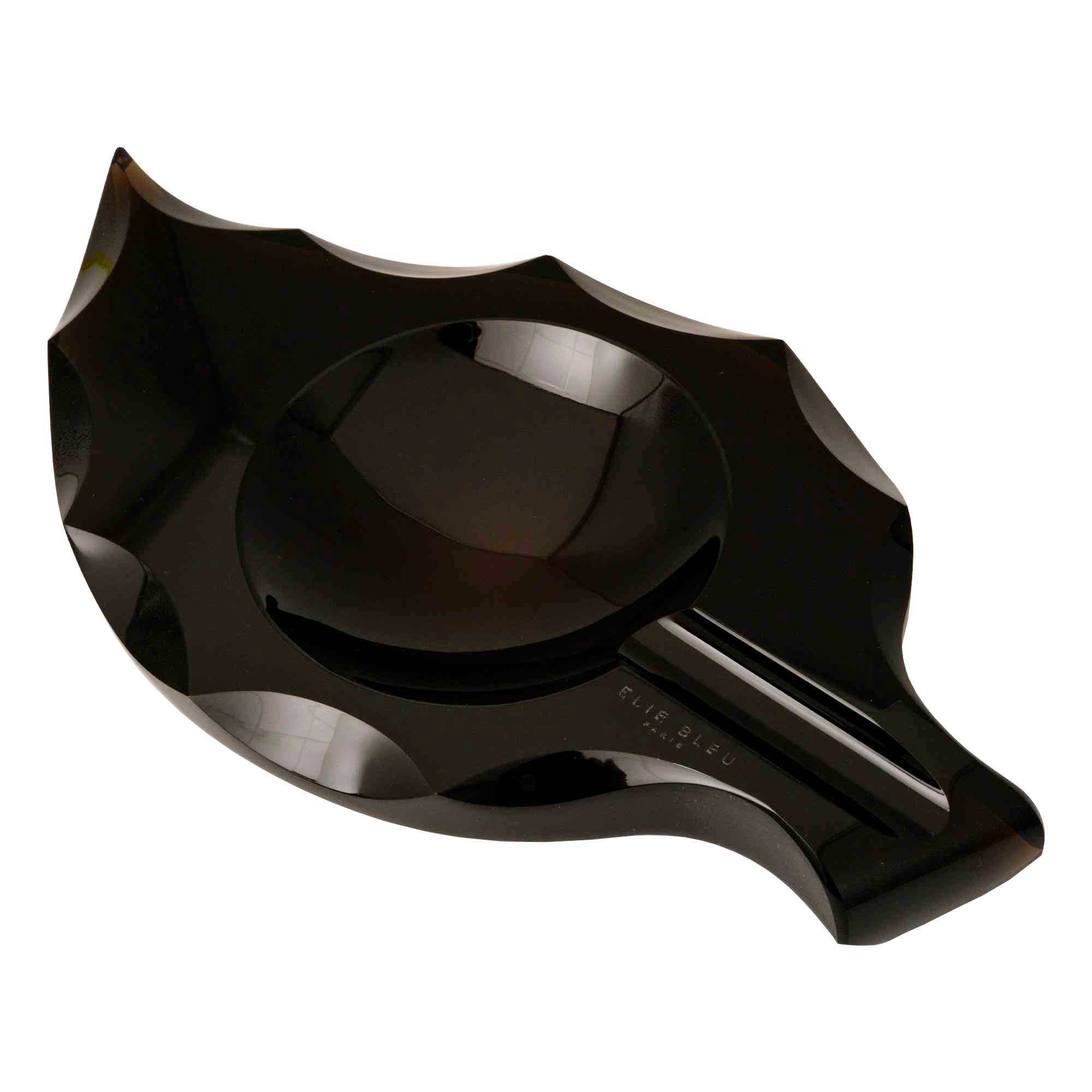 Cendrier “Feuille de Tabac” en Obsidienne - Collection Vakar