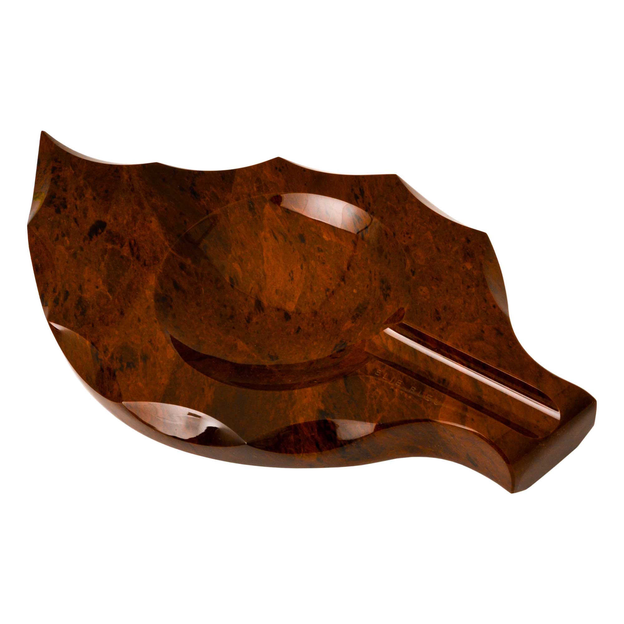 Cendrier “Feuille de Tabac” en Obsidienne - Collection Vakar