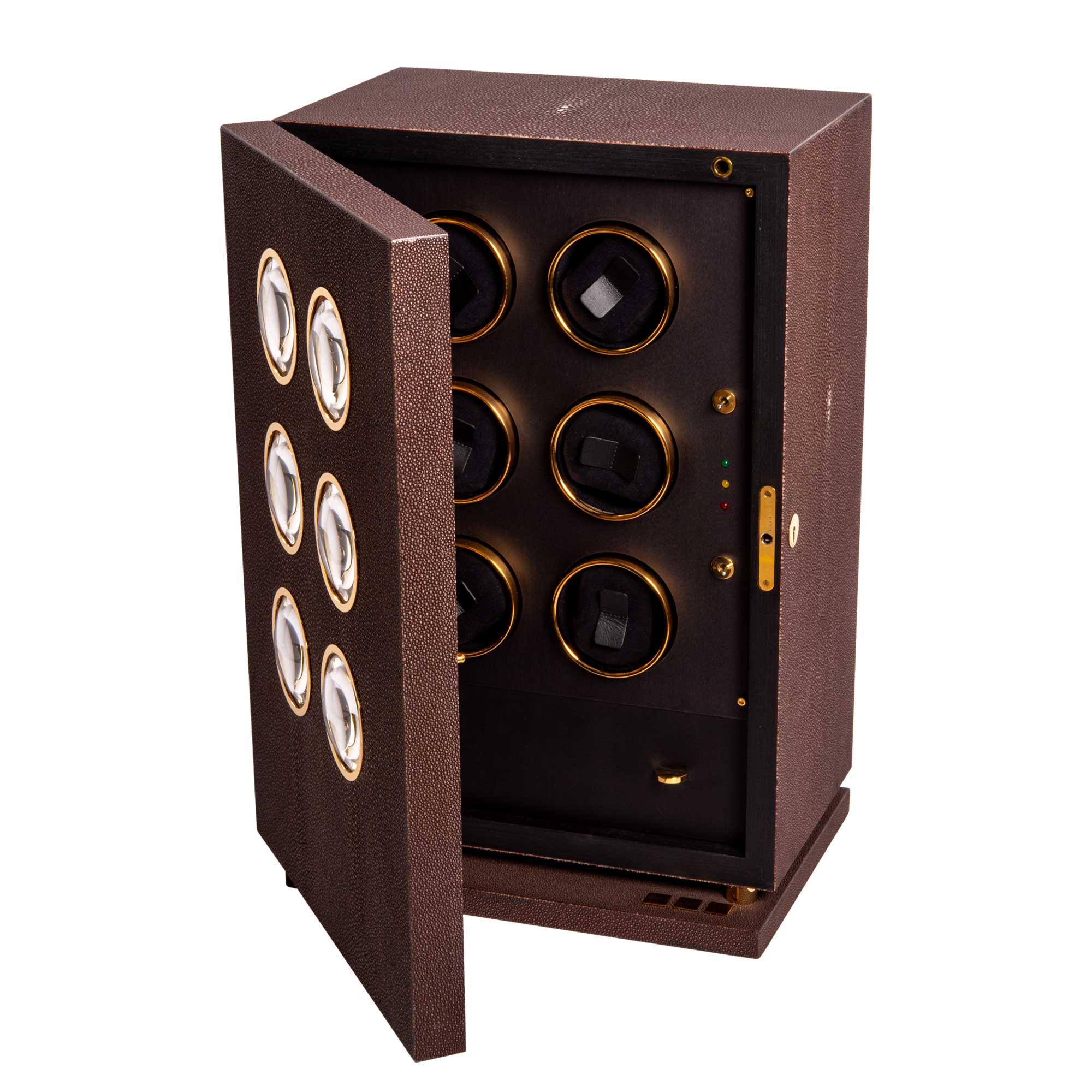 "Shagreen" - Watchwinder for 6 watches