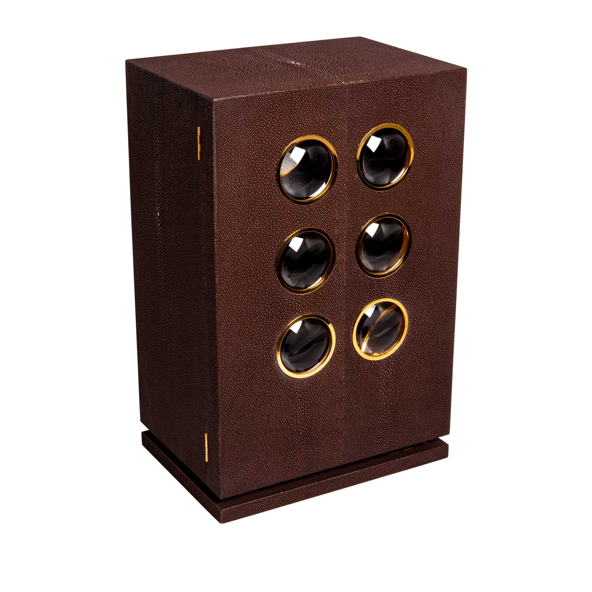 "Galuchat" - Marron - Remontoir 6 montres