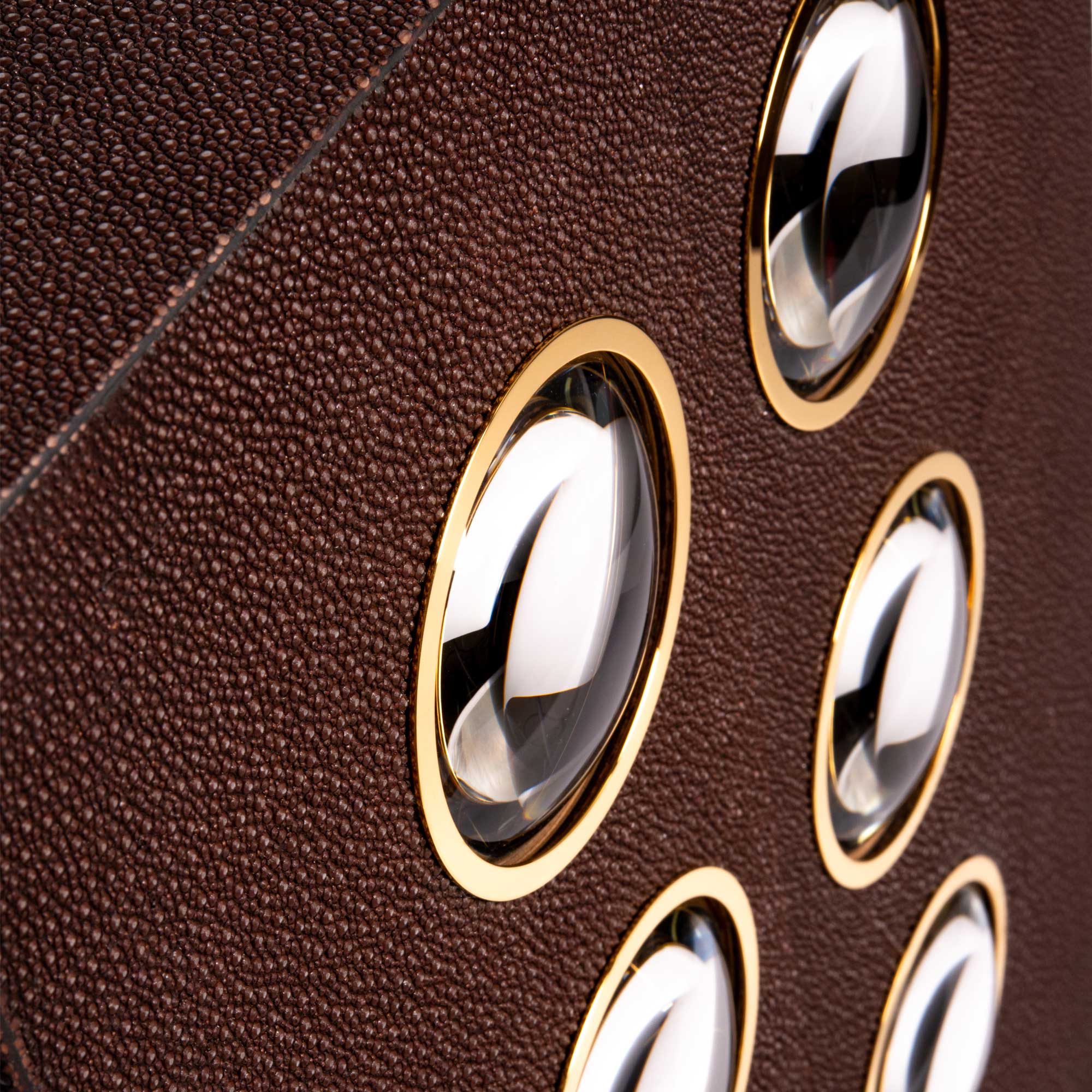 "Galuchat" - Marron - Remontoir 6 montres
