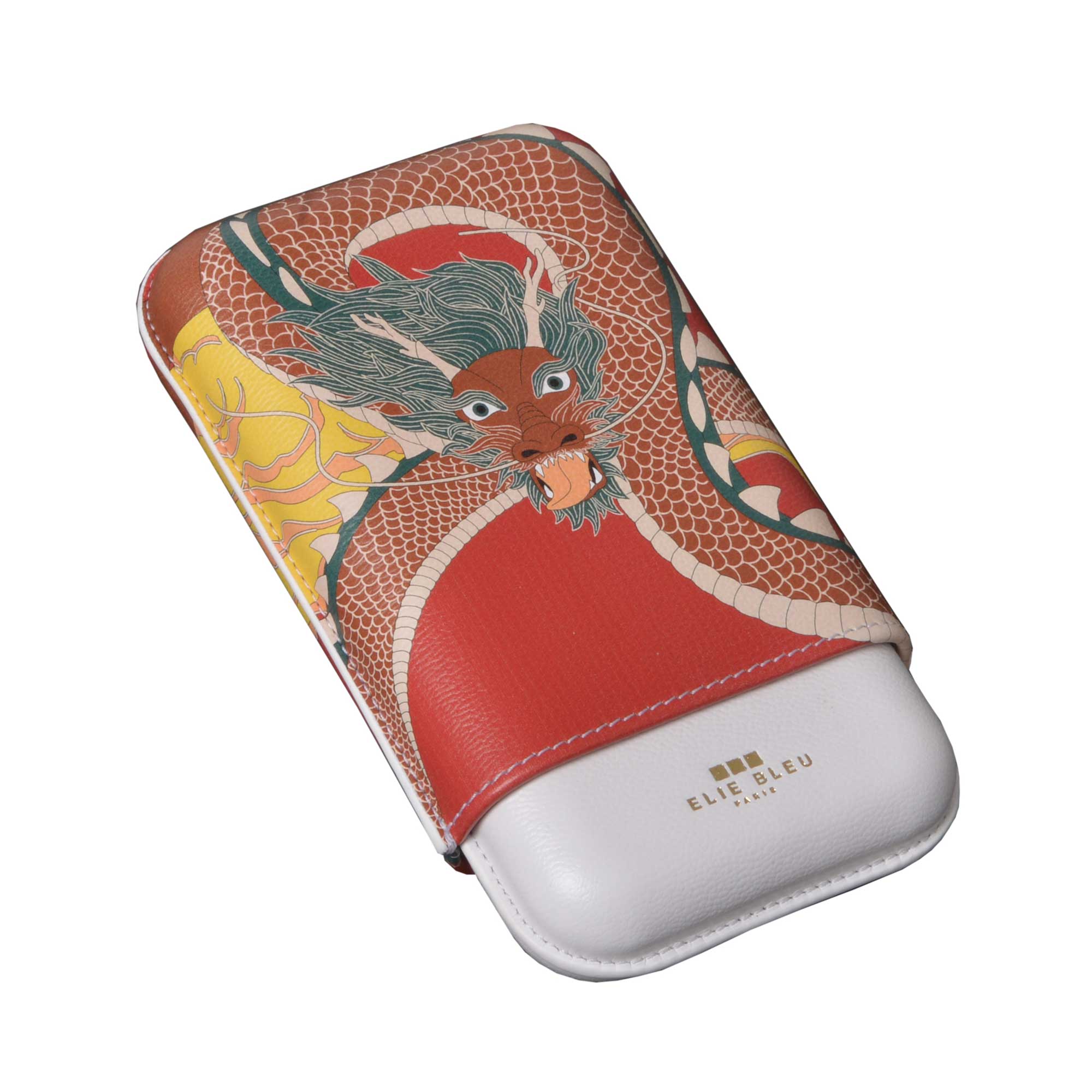 Leather cigar case for 3 cigars