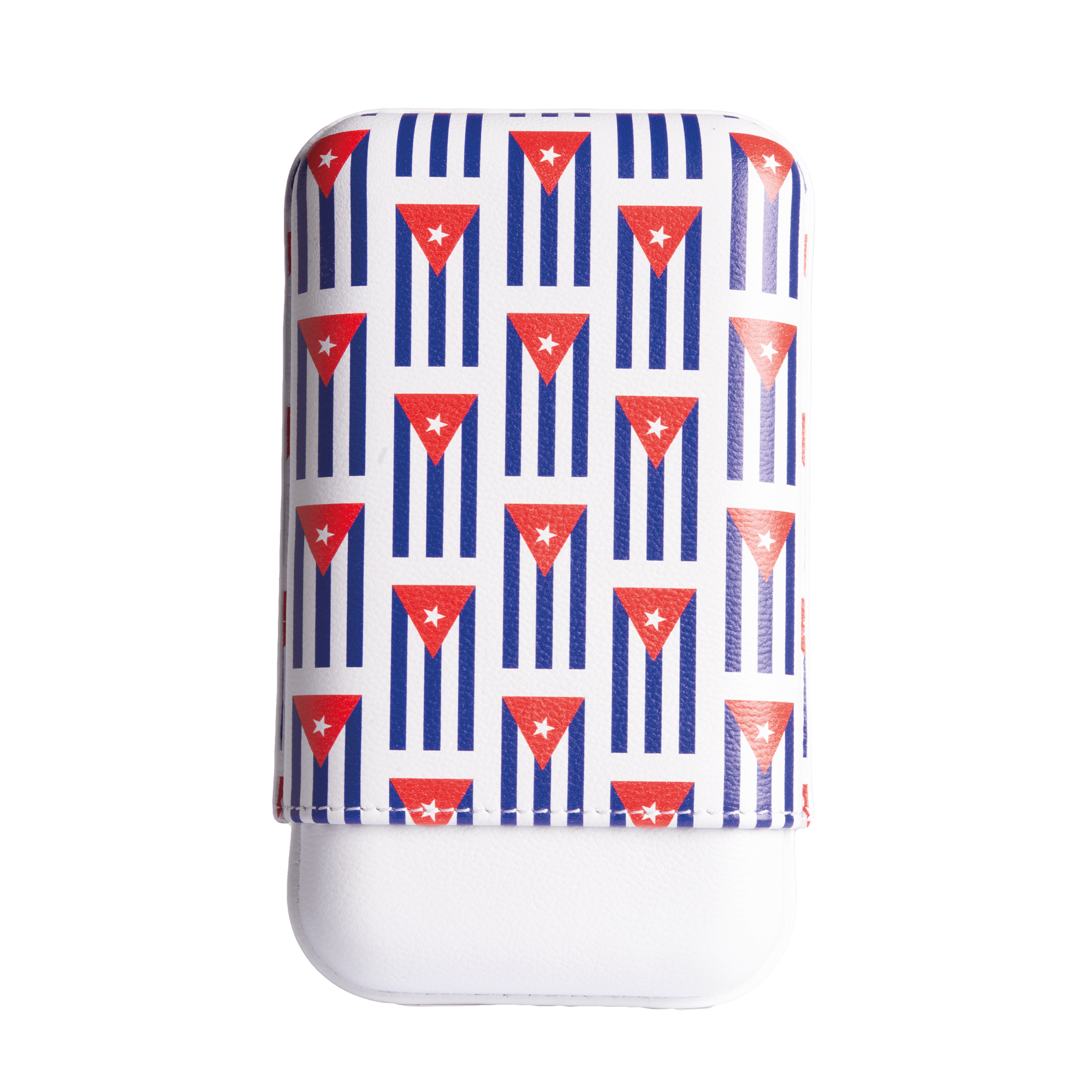 Small Cuban Flags Cigar Case - 3 Cigars caliber 27