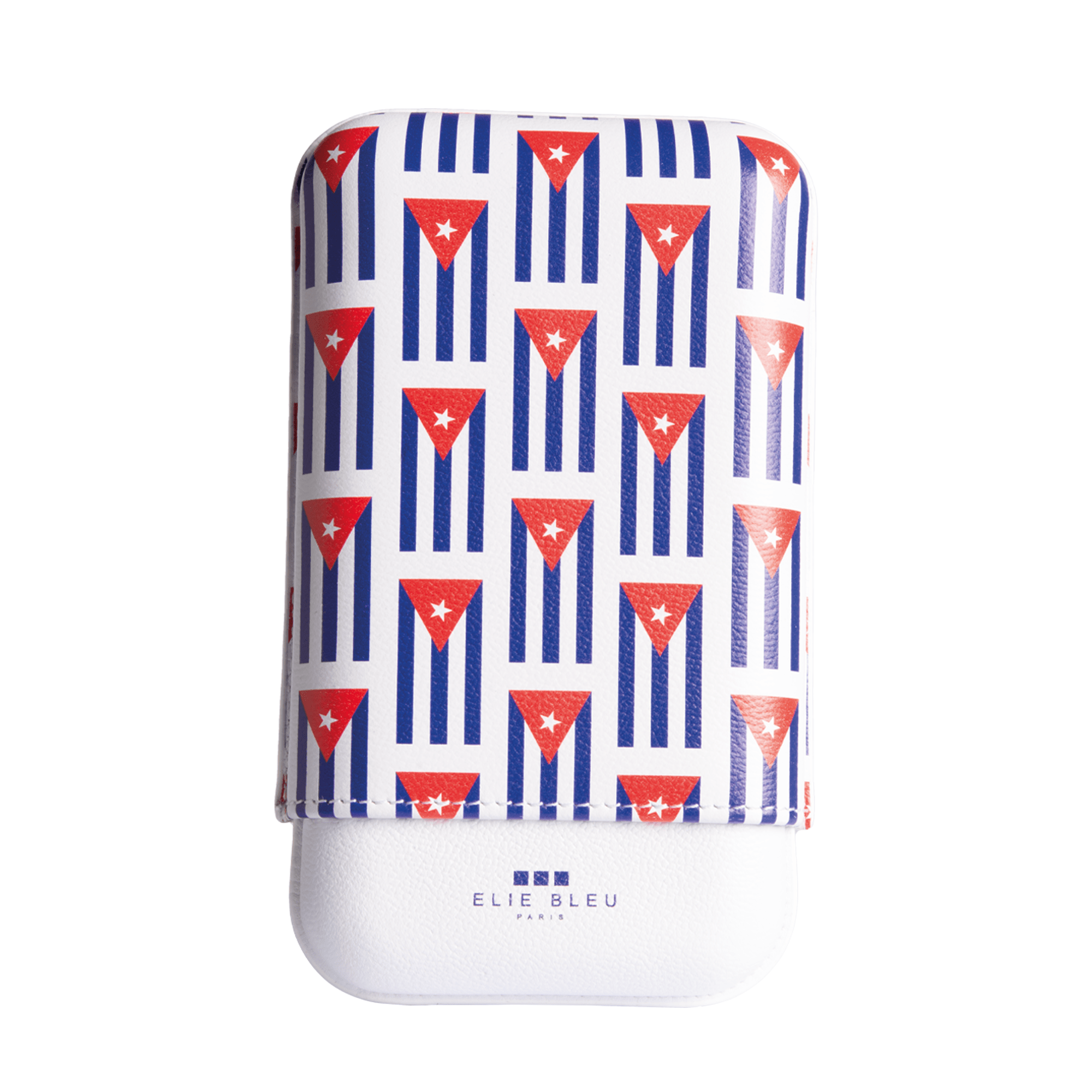 Small Cuban Flags Cigar Case - 3 Cigars caliber 27