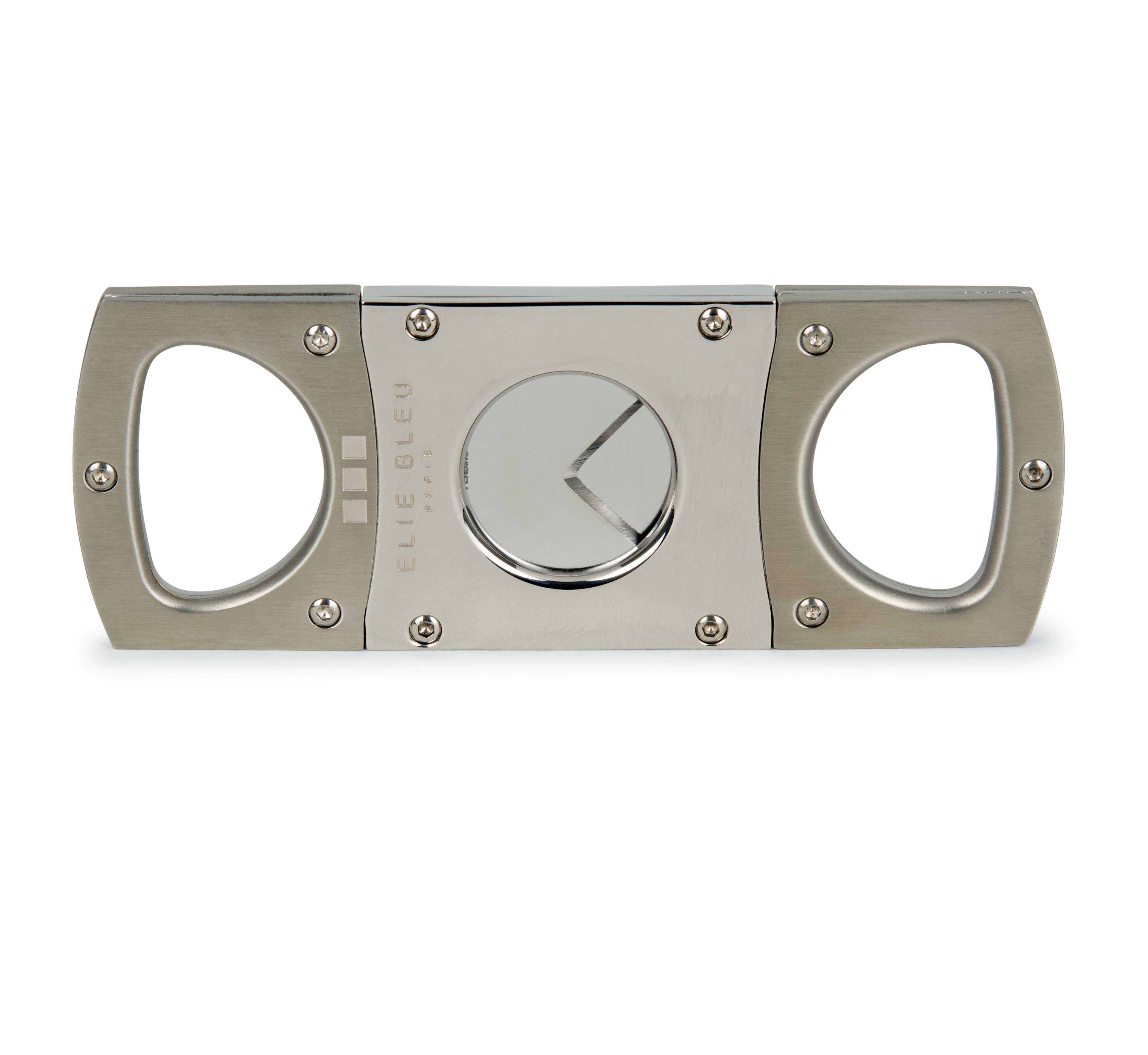 Coupe-Cigare à double lame en acier argent