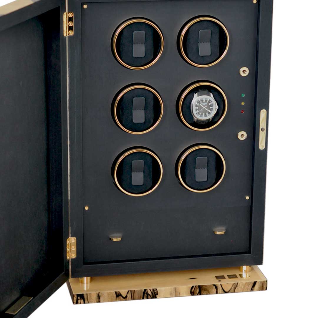 "Ebène royal" - Remontoir 6 montres - Elie Bleu