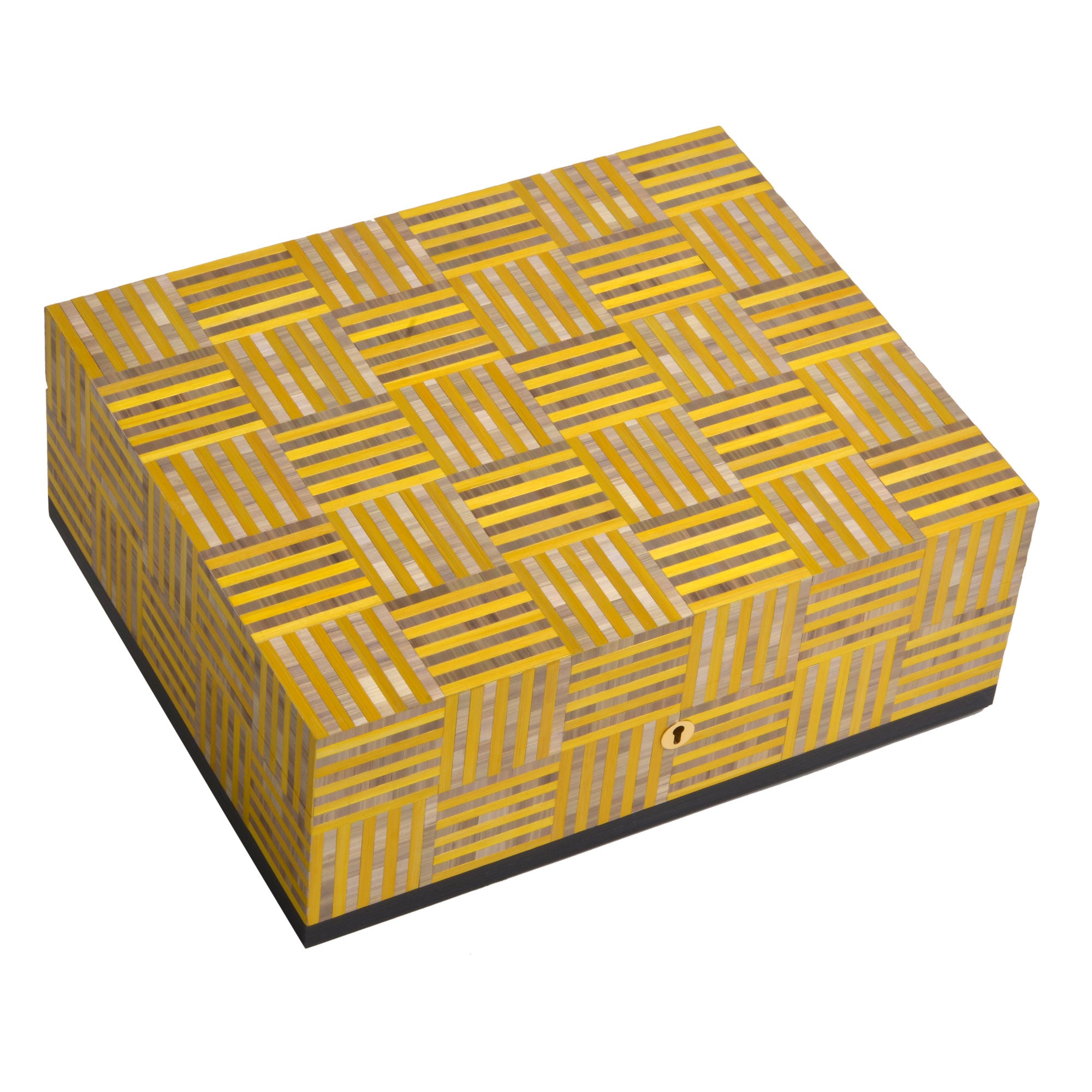 "Marqueterie de paille" Cube - 75 Cigares - Elie Bleu