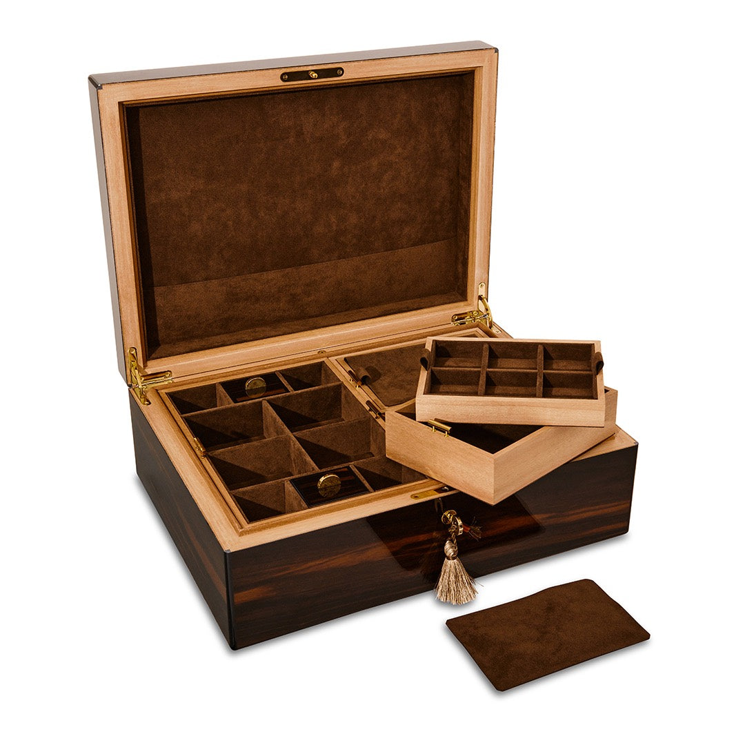 "Classique" - Coffret à Bijoux - Grande Taille - Elie Bleu