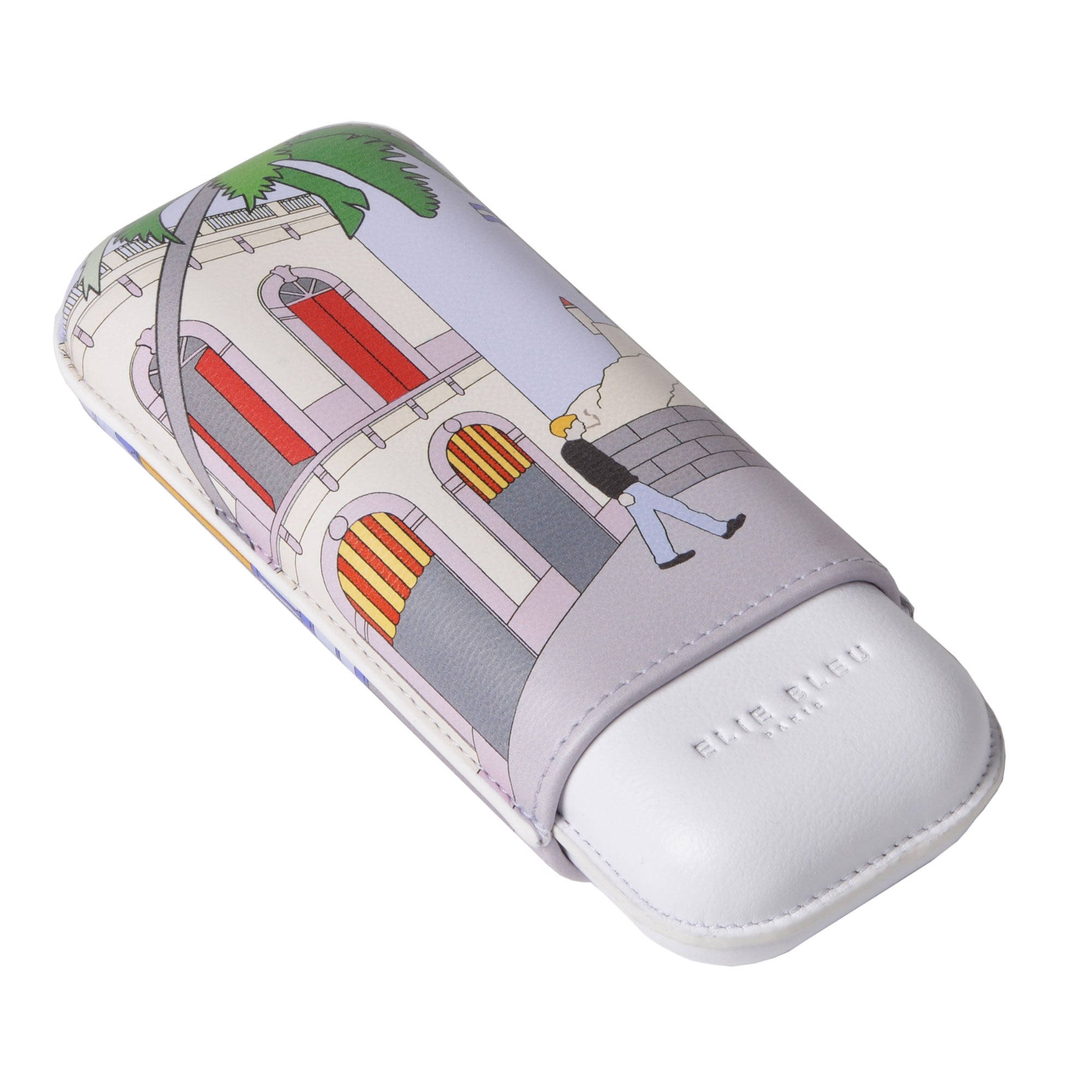 Étui en cuir pour 2 cigares