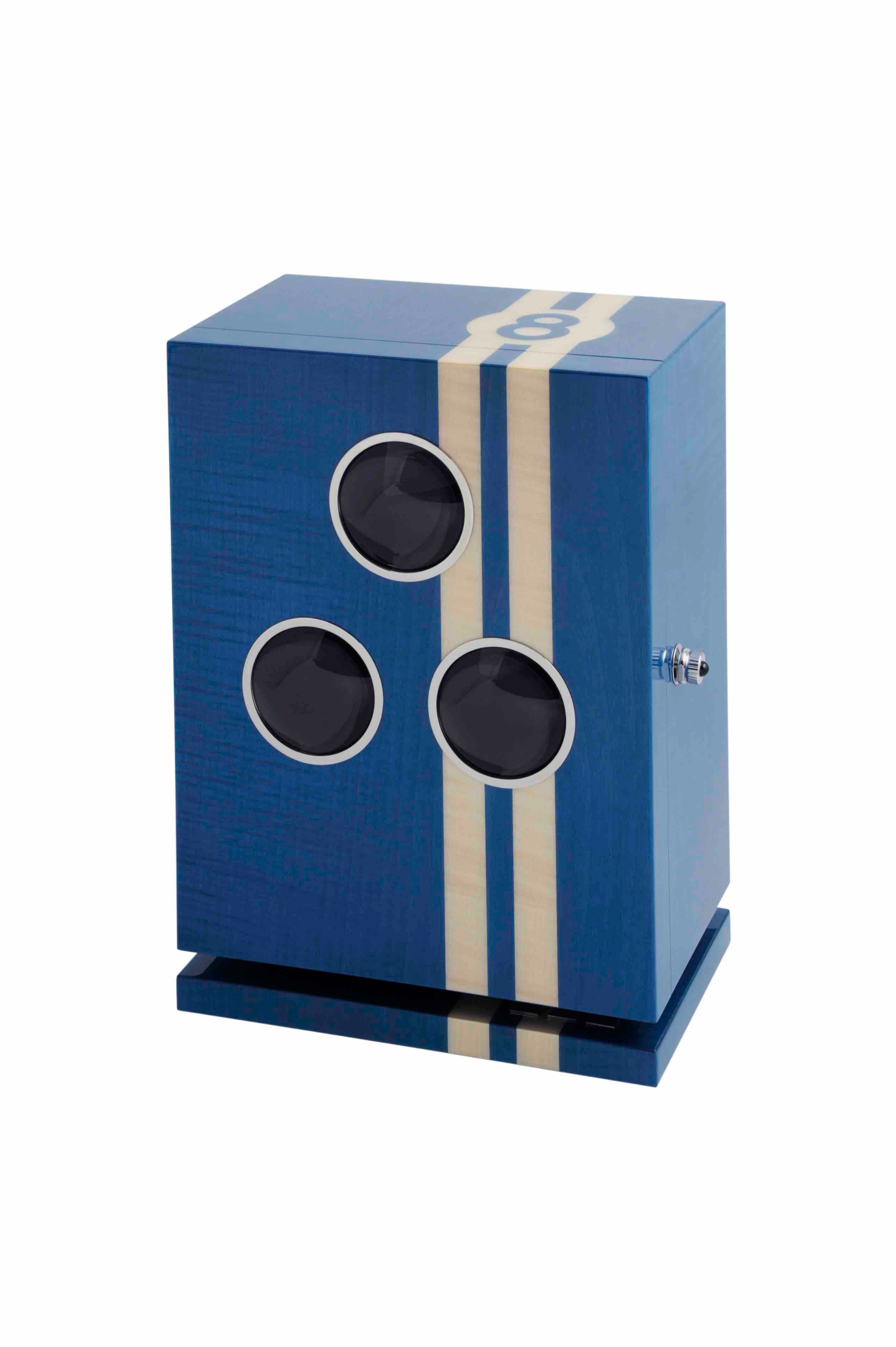 "Racing" - Remontoir 3 montres bleu - Elie Bleu