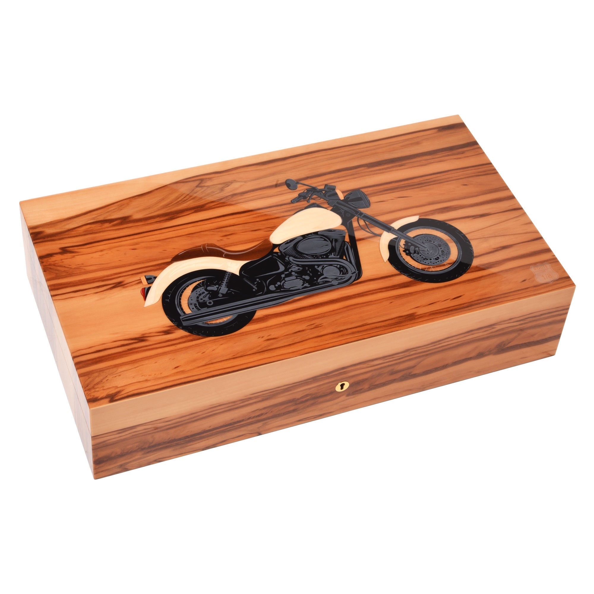 "Motorcycle - Natural - engraved - 110 Cigars