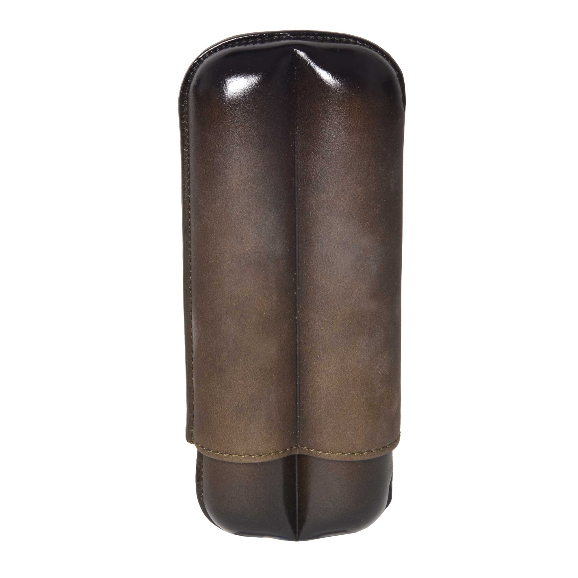 Leather Cigar Case Patina  - 2 Cigars calibre 27