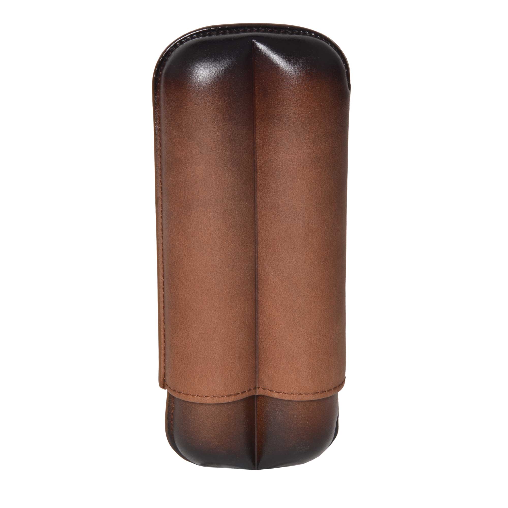 Leather Cigar Case Patina  - 2 Cigars calibre 27