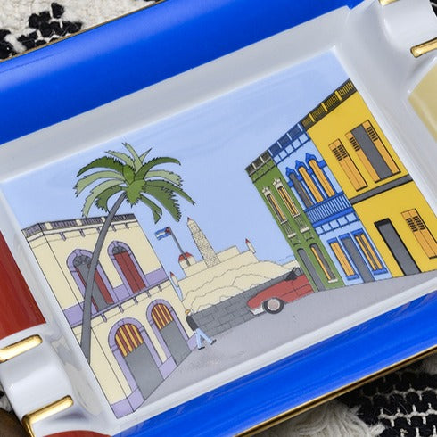 "Casa Cubana - Porcelain Ashtray - Elie Bleu