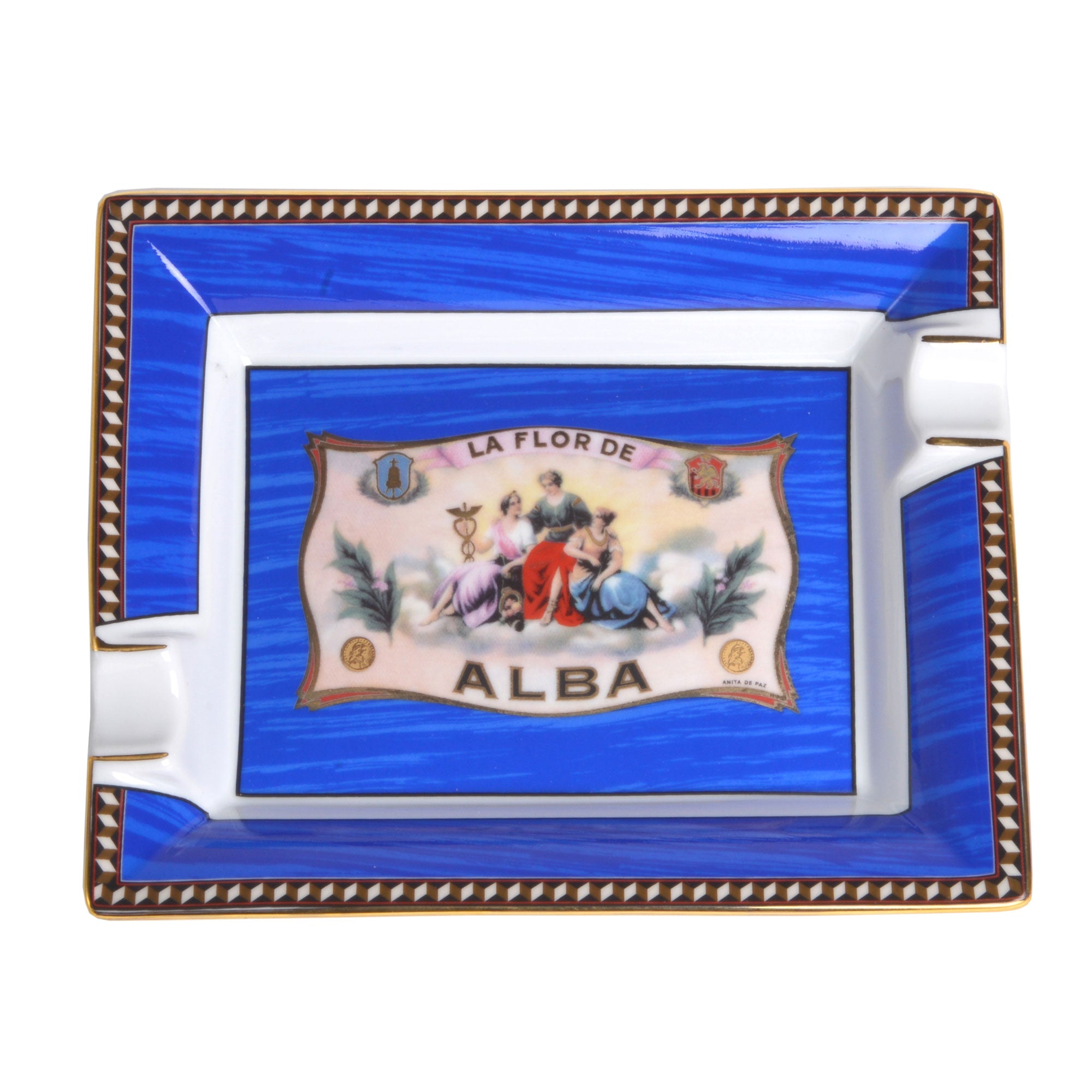 "Flor de Alba - Porcelain Ashtray - Elie Bleu