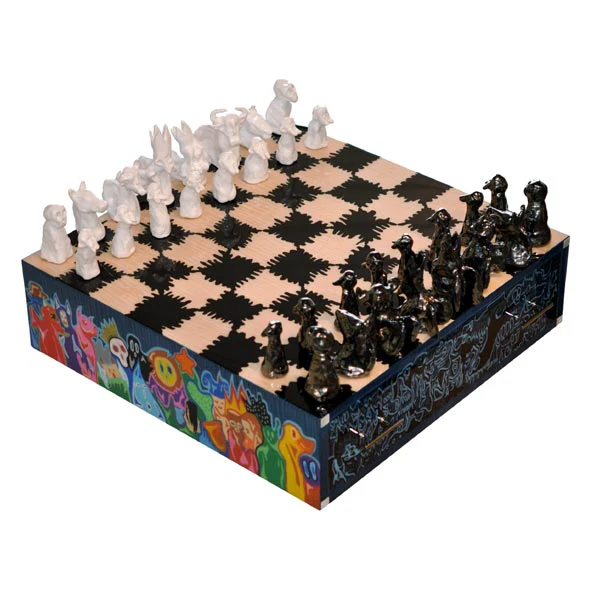 Chessboard by the artist Fabien Verschaere - Elie Bleu