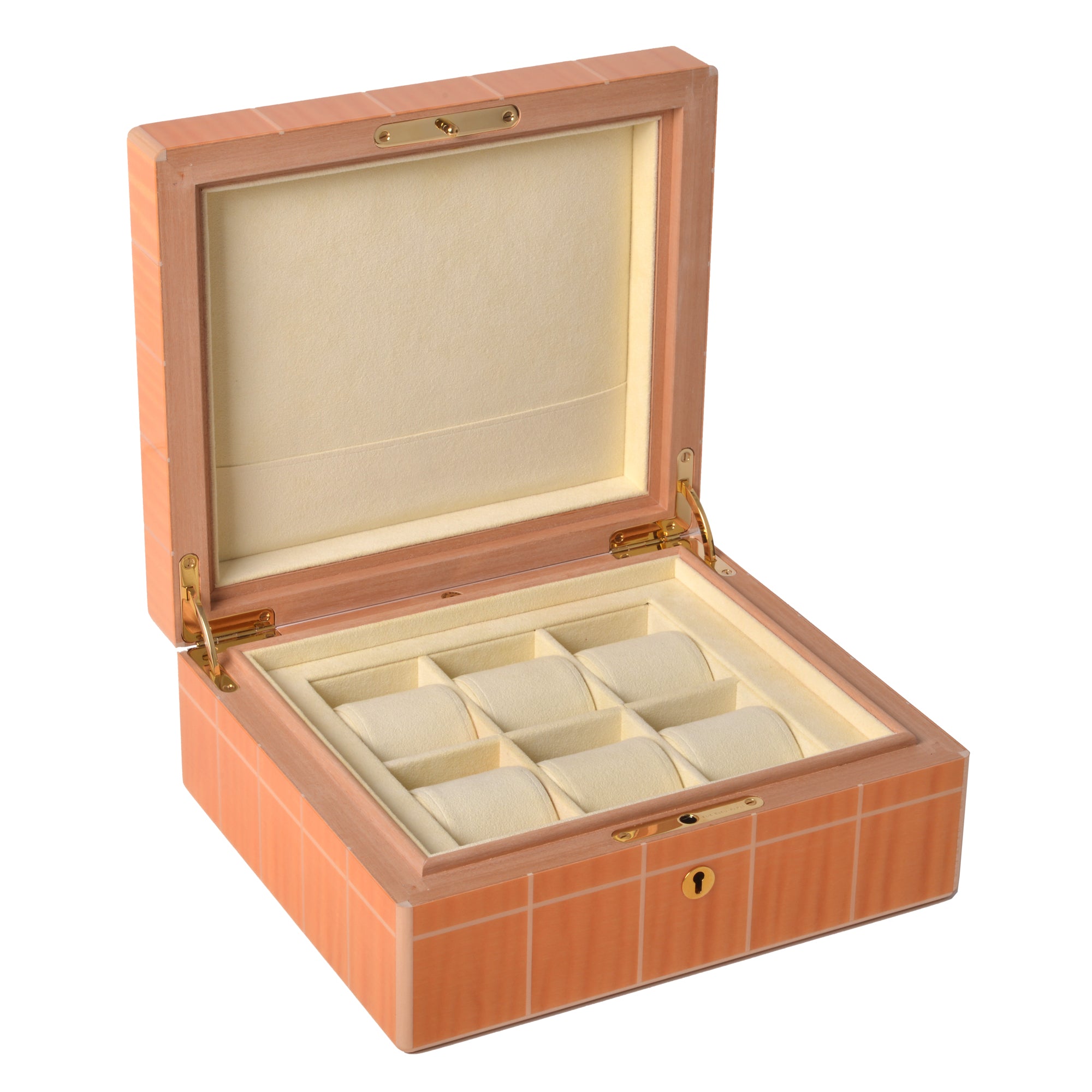 "Quadrille" - Orange - Boxed set of 6 watches
