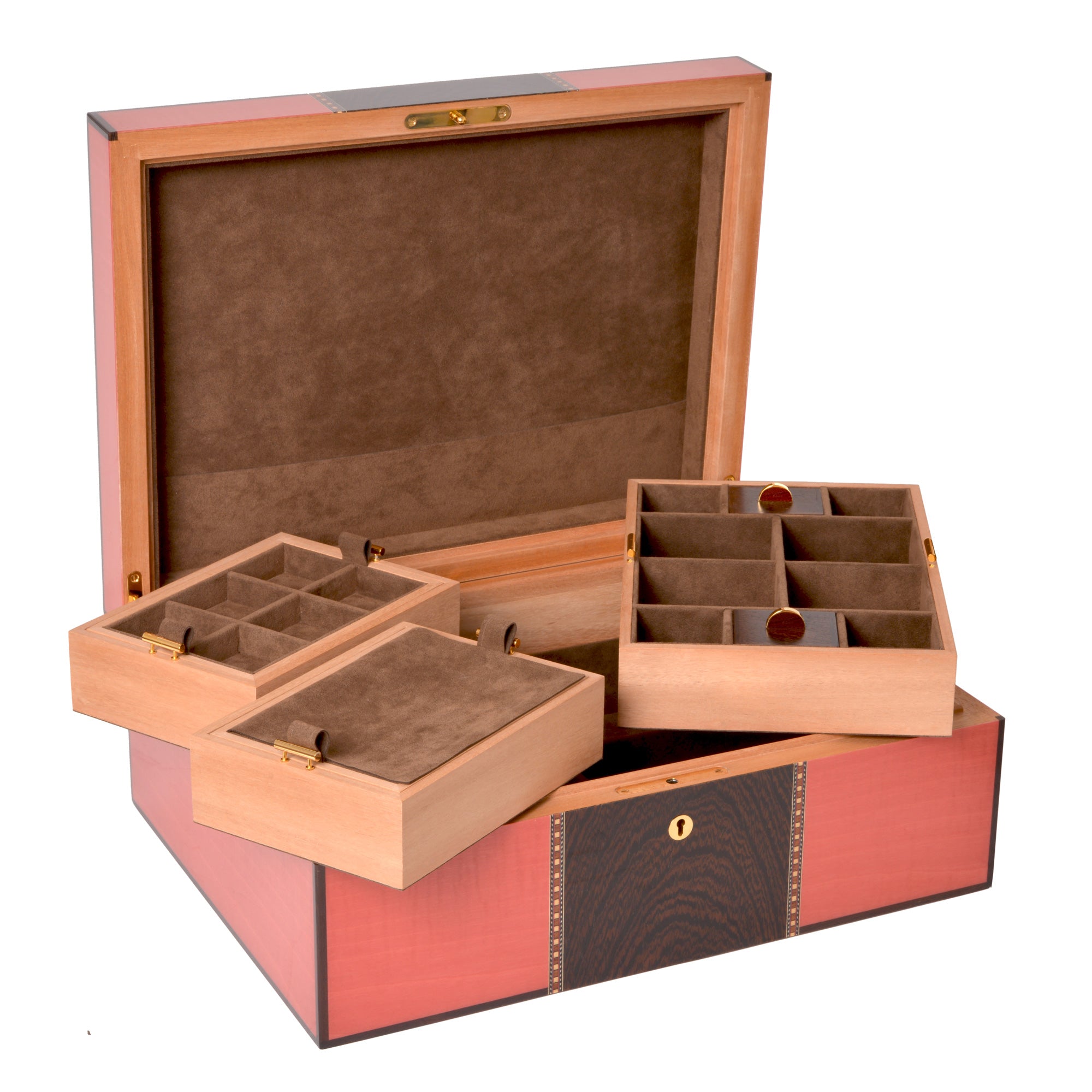 "Vista" - Old pink jewelry box - Large size