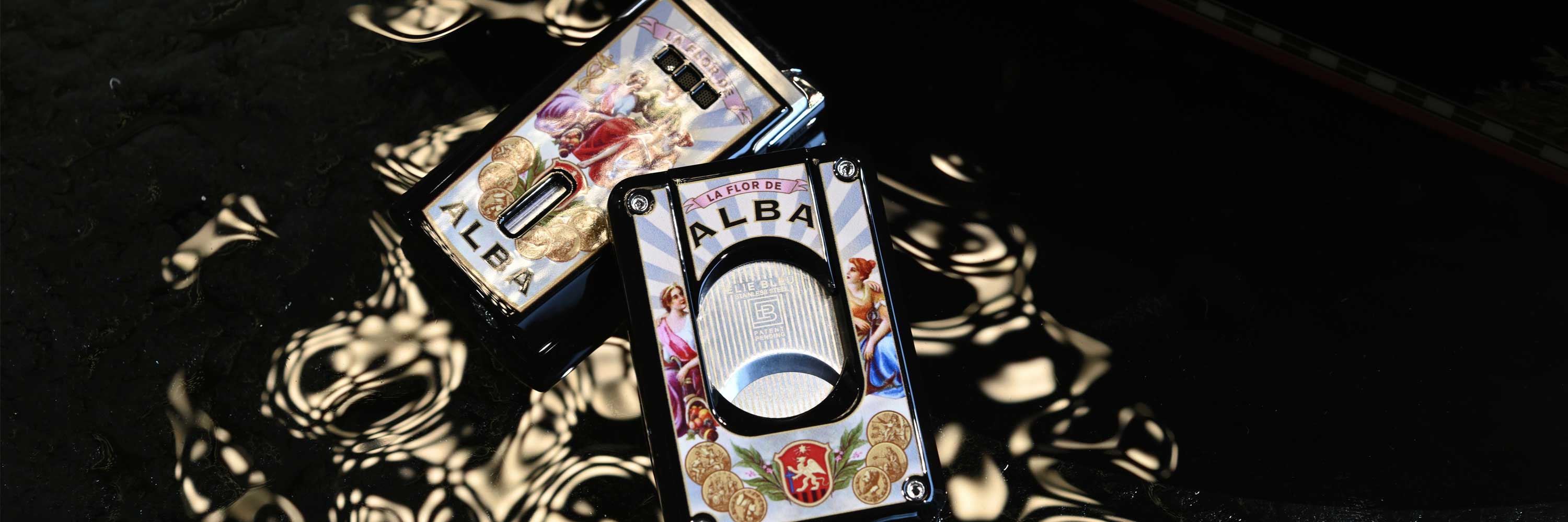 Lighter and cigar cutter sets