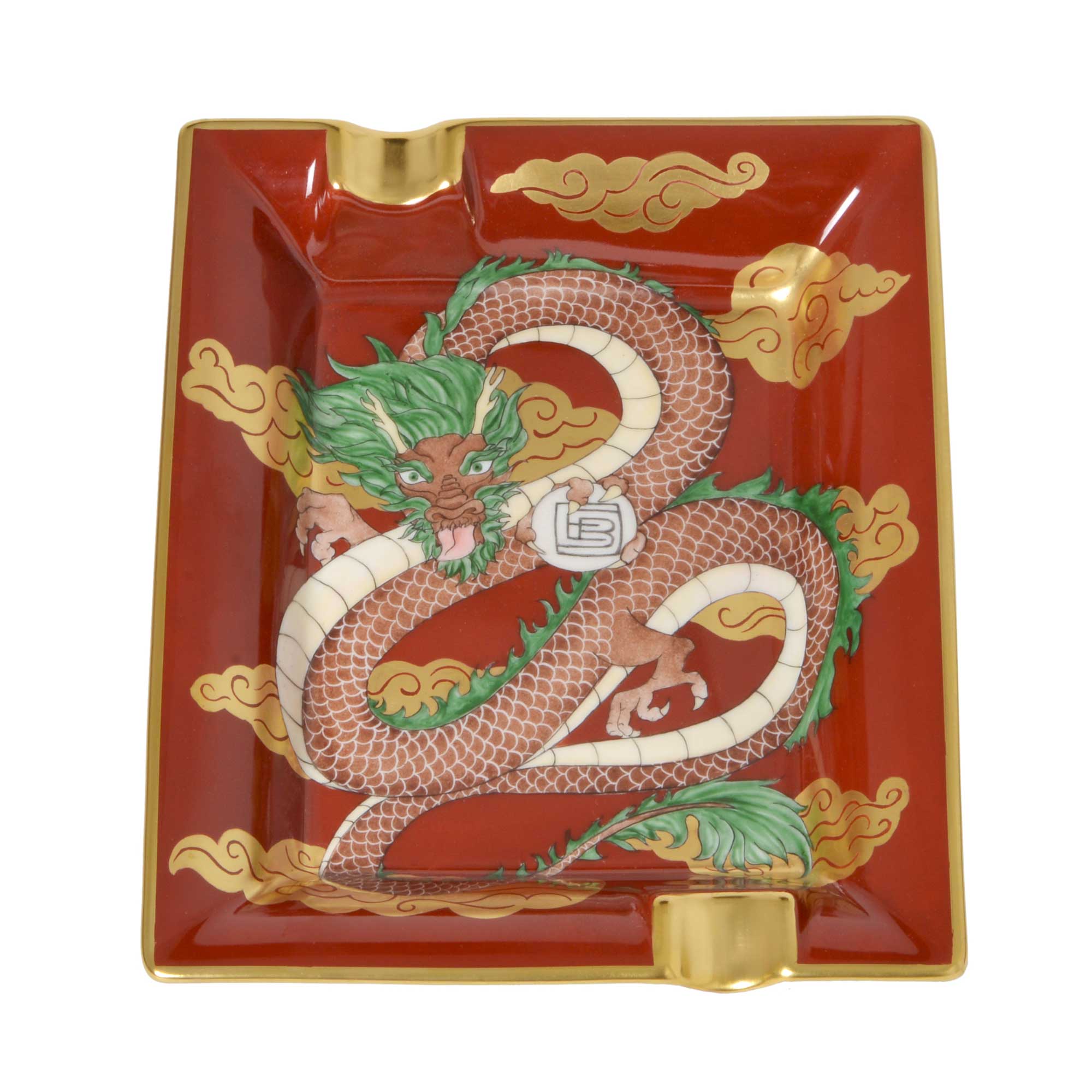 "Dragon" - Cendrier en Porcelaine peint à la main
