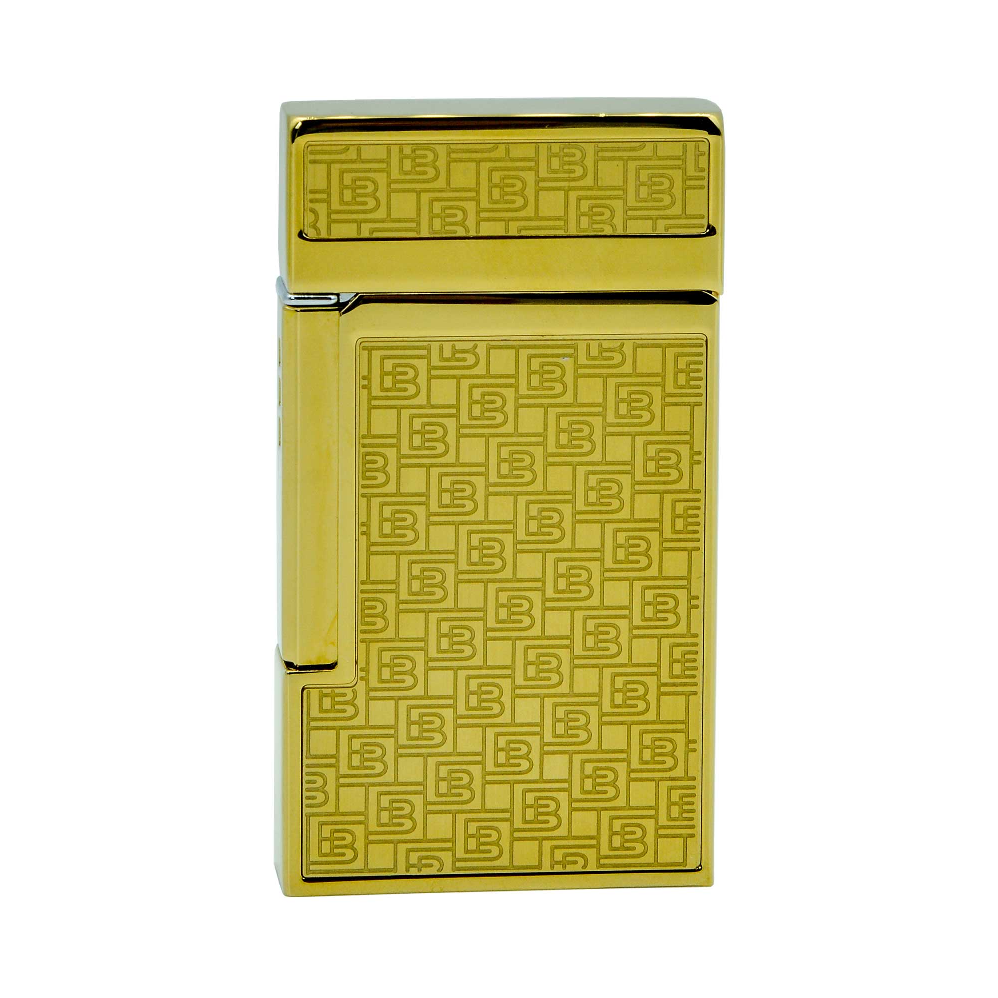 "Diamond Jetflame" Gold Monogram Pattern - Cigar Lighter