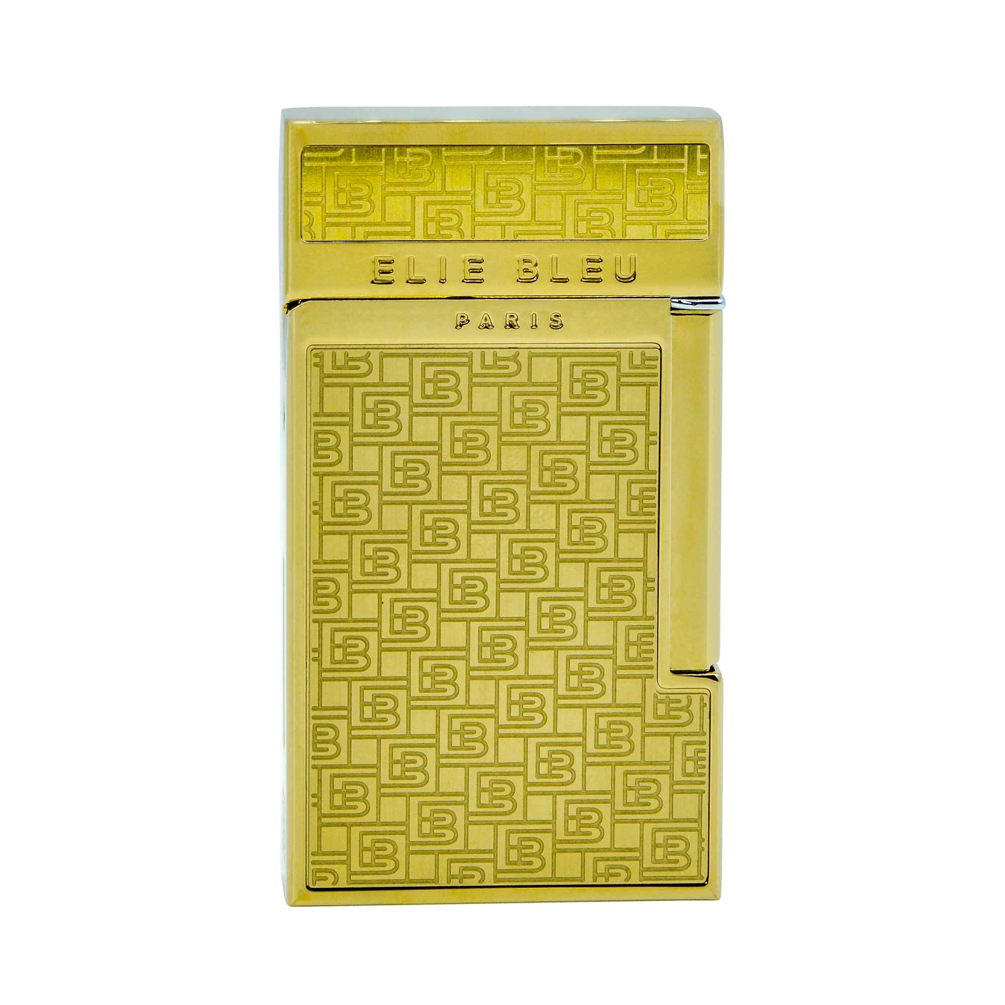 "Diamond Jetflame" Gold Monogram Pattern - Cigar Lighter