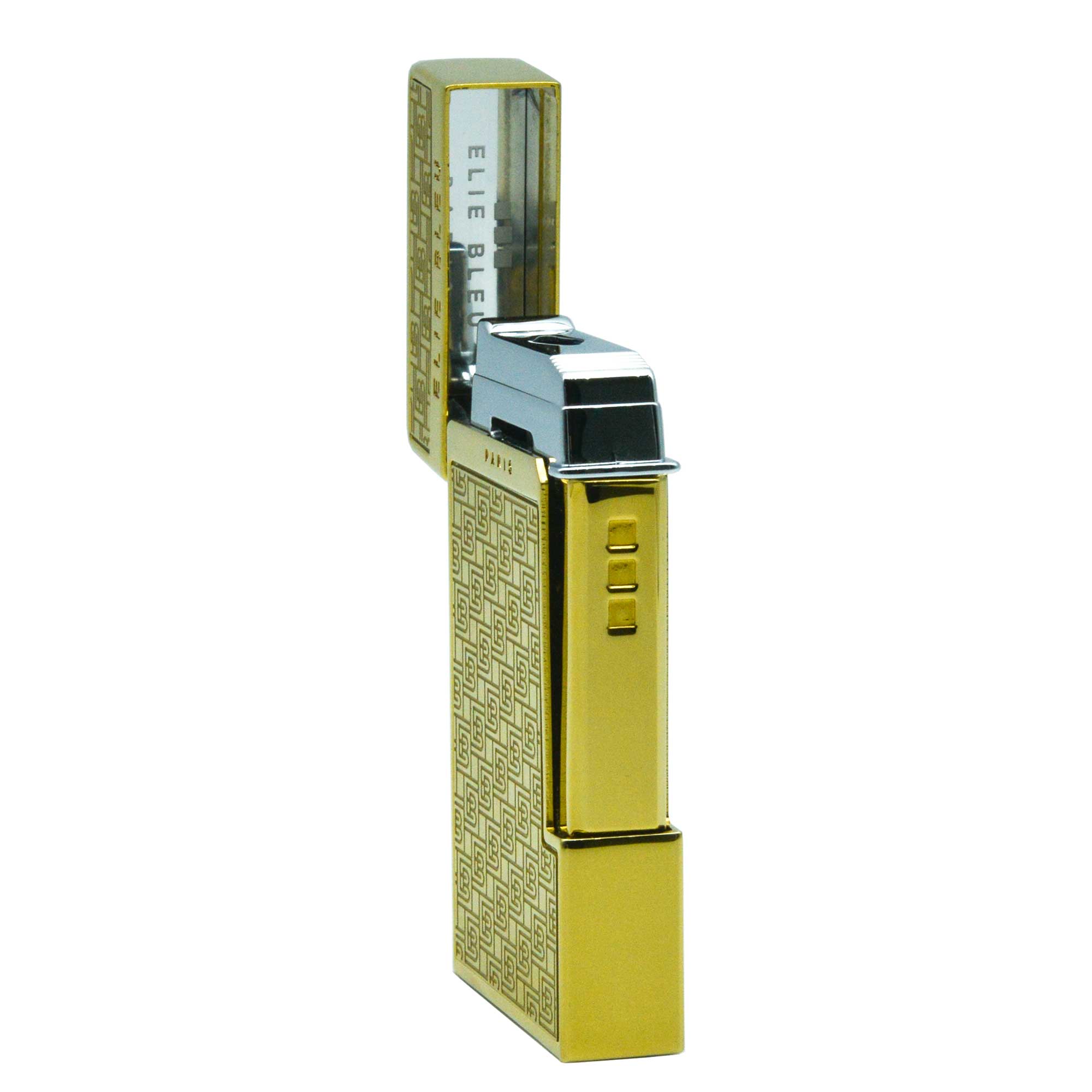 "Diamond Jetflame" Gold Monogram Pattern - Cigar Lighter