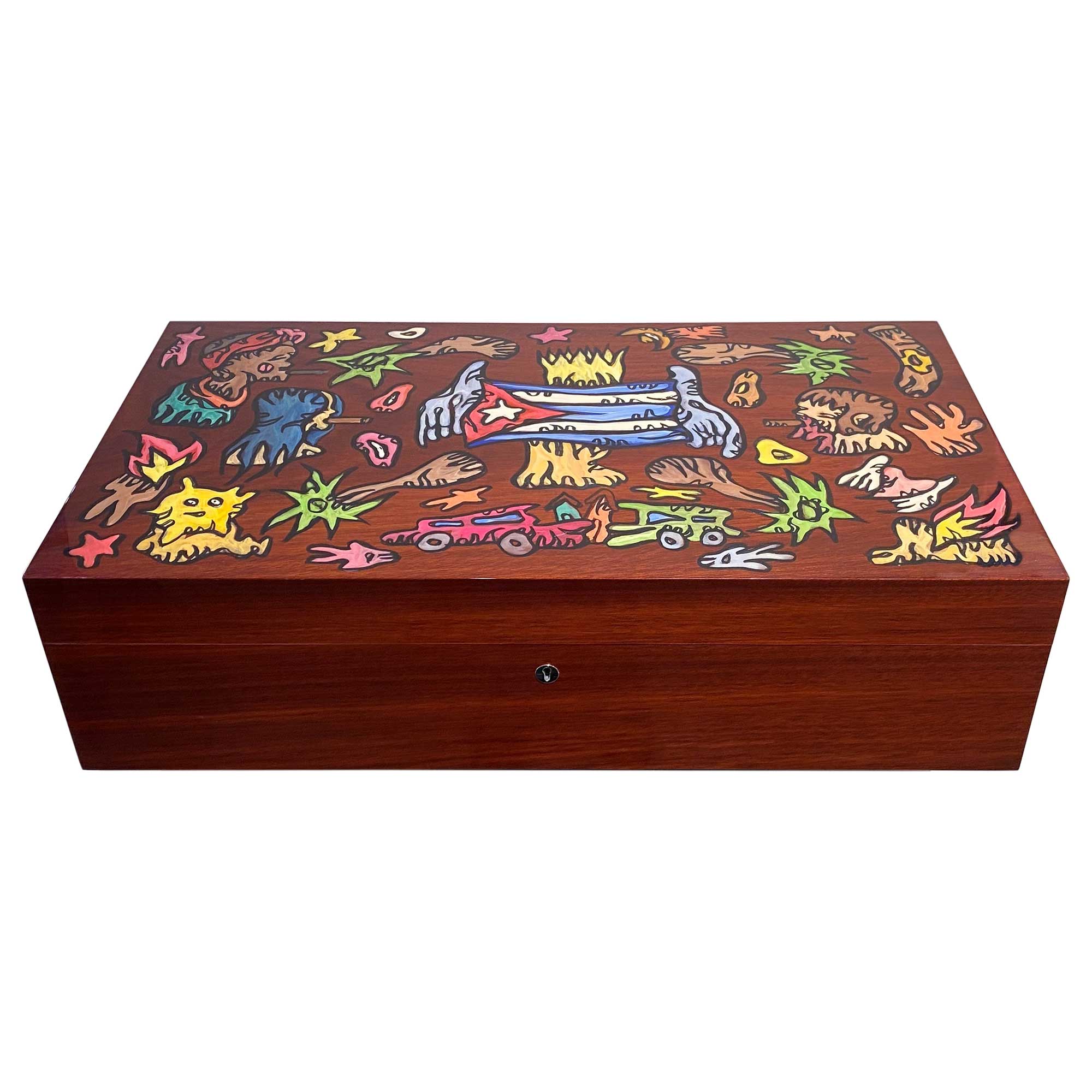 Coffret "Cuba libre"  - Street Art - 250 cigares par l'artiste Fabien Verschaere