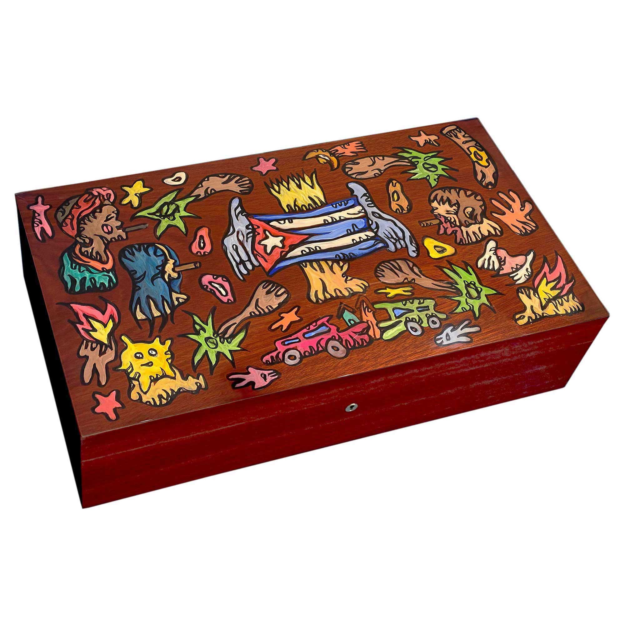 Coffret "Cuba libre"  - Street Art - 250 cigares par l'artiste Fabien Verschaere