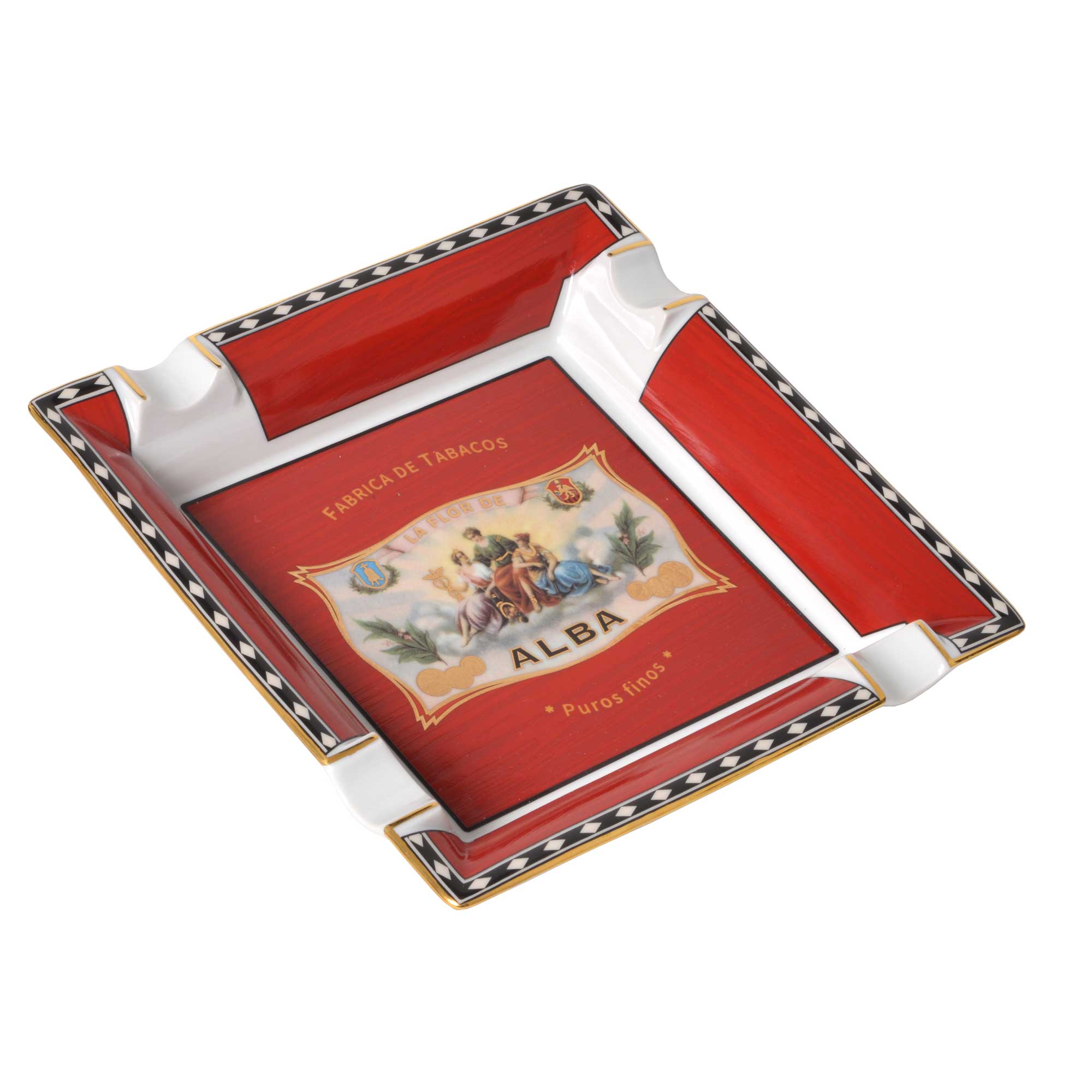 Luxury cigar ashtray​ in wood, porcelain | Elie Bleu