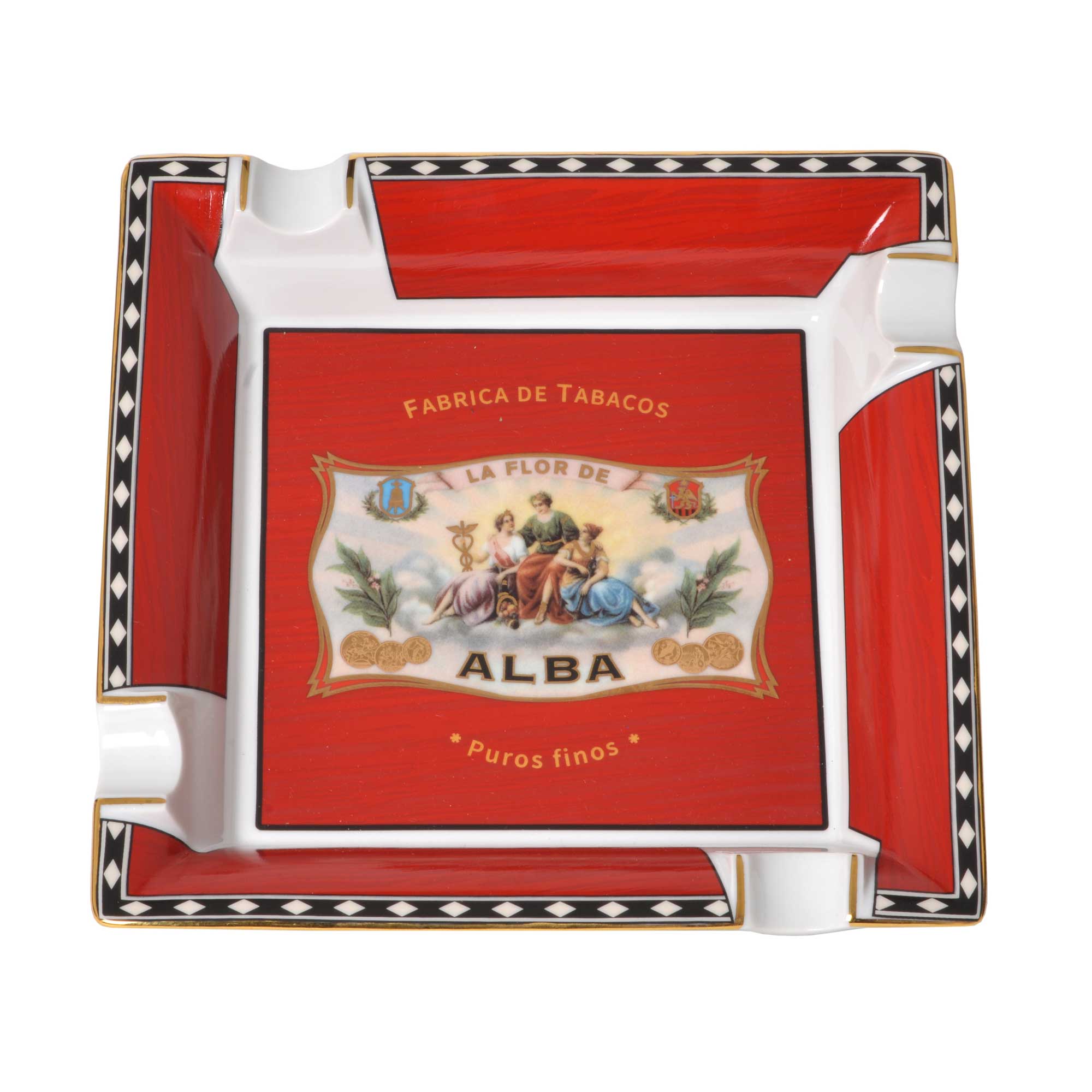 "Flor de Alba" - Grand cendrier en Porcelaine