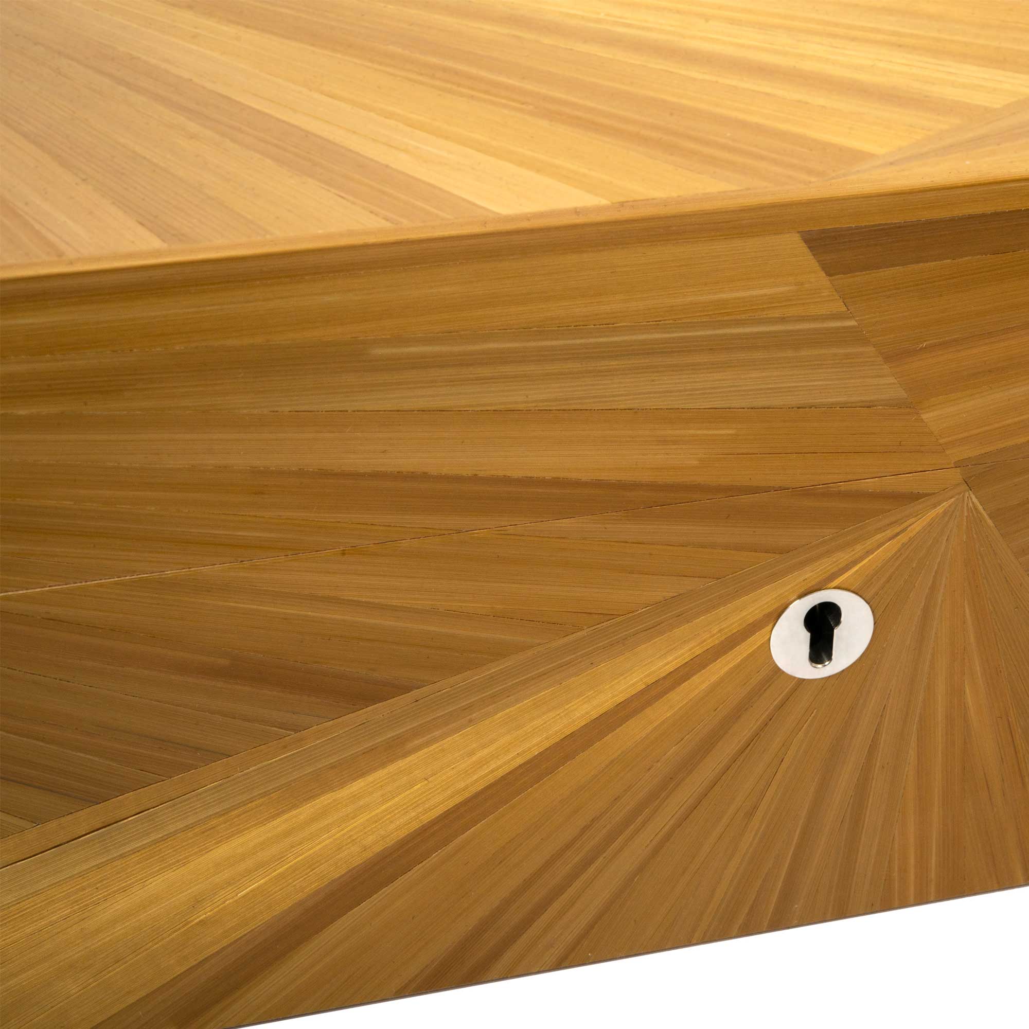 "Marqueterie de paille" - Eventail - Doré - 110 Cigares