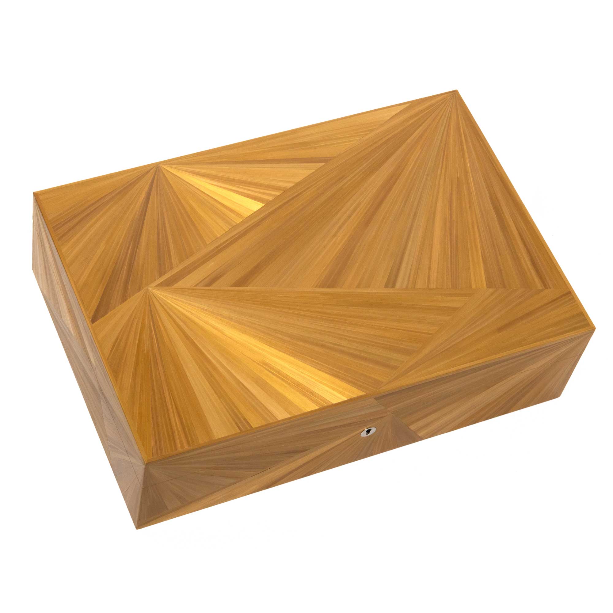 "Marqueterie de paille" - Eventail - Doré - 110 Cigares