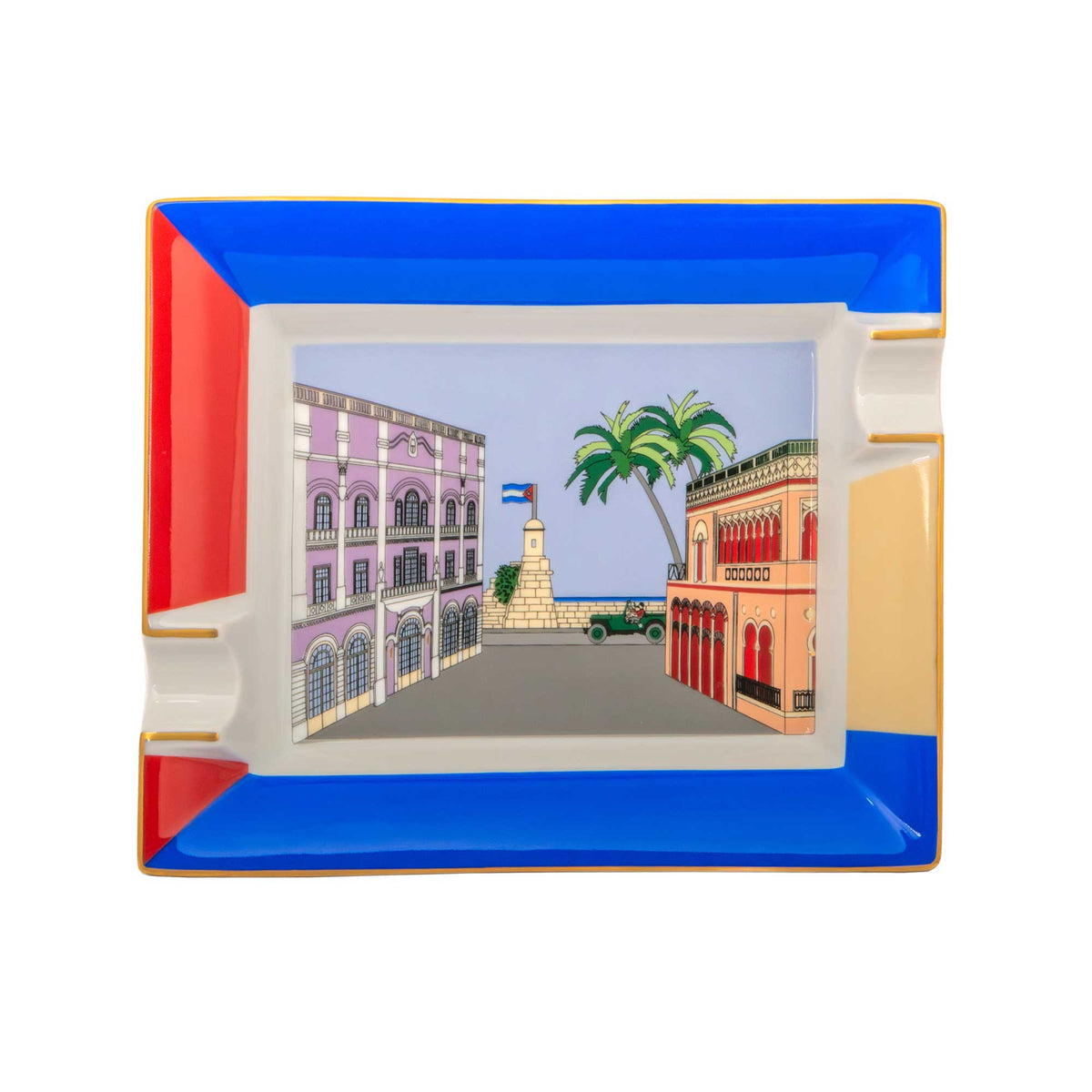 "Revolucion y Cienfuegos" - Limoges Porcelain Ashtray